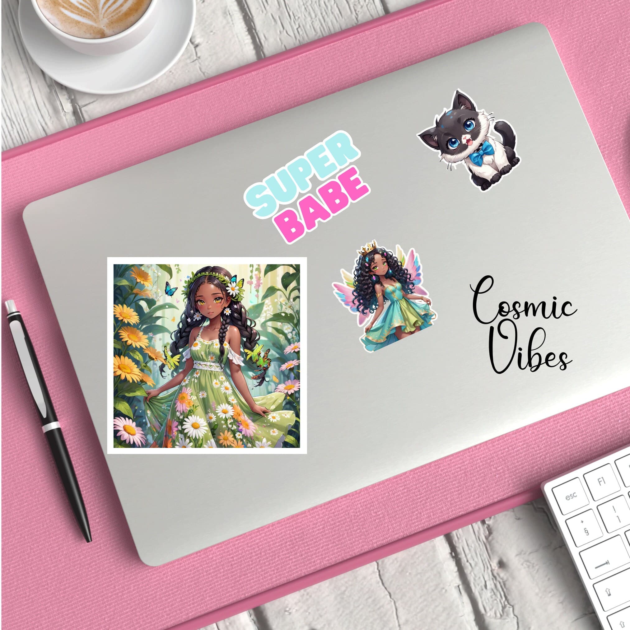 Spring Garden Girl Anime Sticker: Floral Fairy Art (Digital Download) - image 4