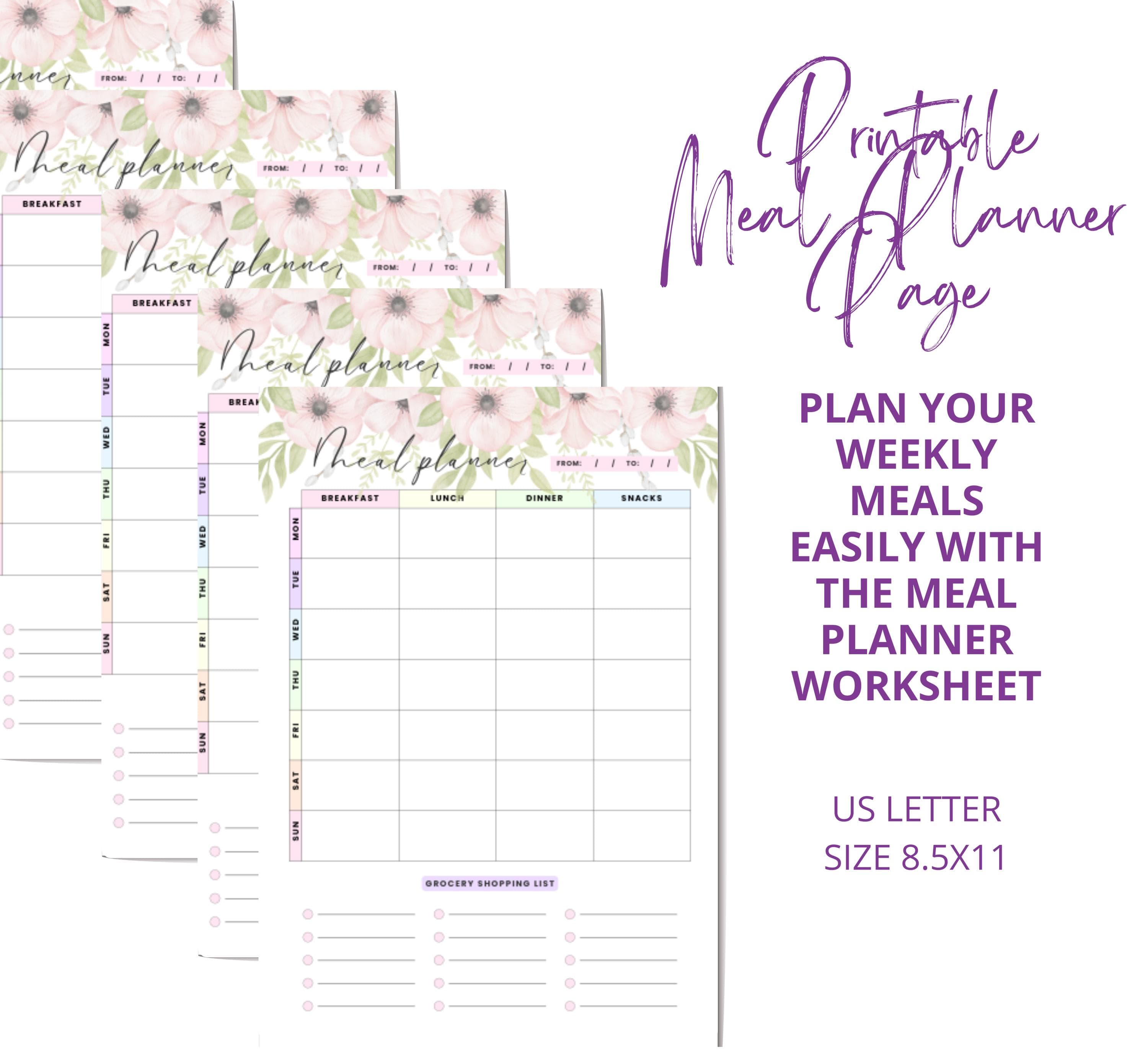 Weekly Meal Planner Template: Printable Meal Prep (PDF Download) - image 3