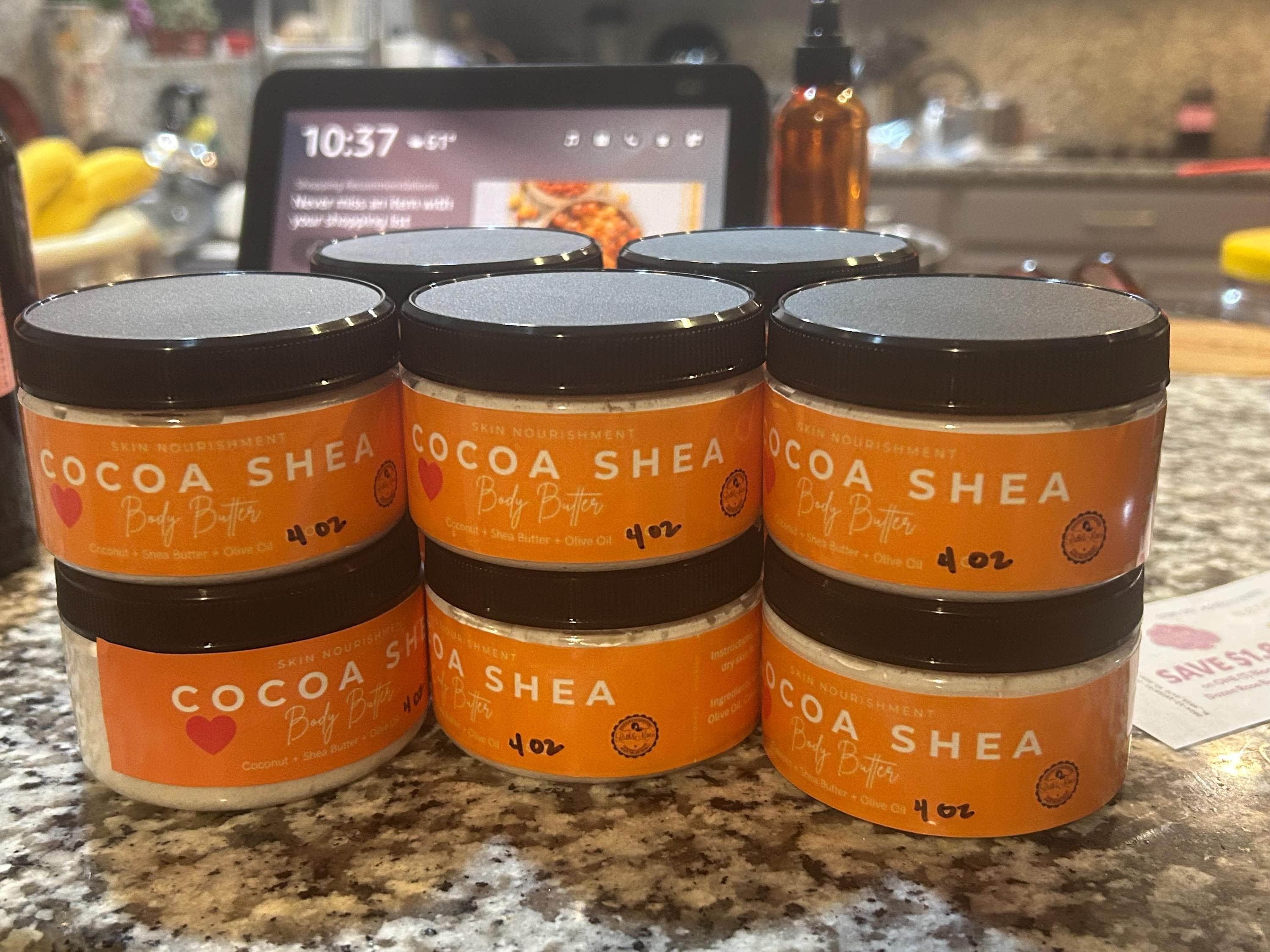 Cocoa Shea Body Butter: Handmade Natural Skin Cream (4 oz) - image 4