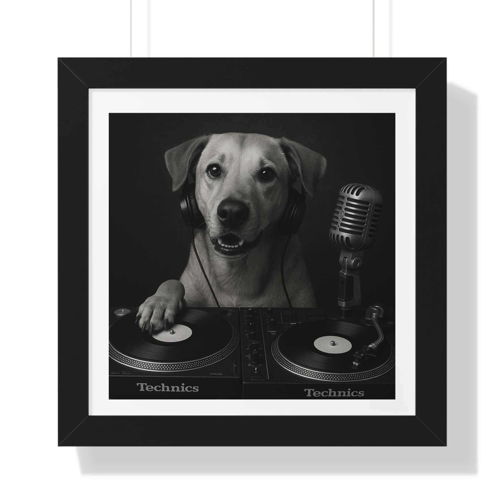 DJ Cat Framed Poster, Funny Music Lover Wall Art - image 2
