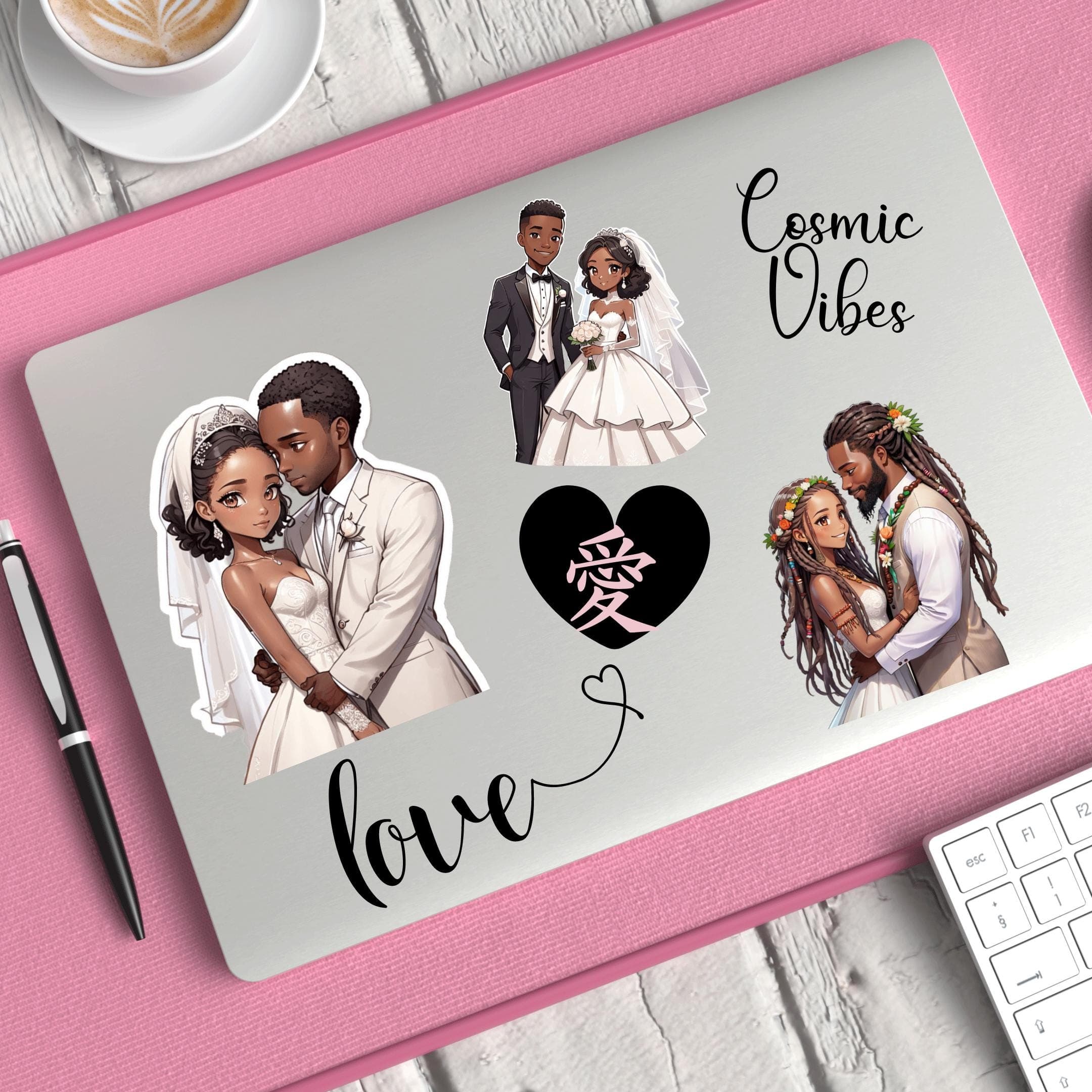 Anime Wedding Sticker: Couple, Scrapbook Embellishment - image 3