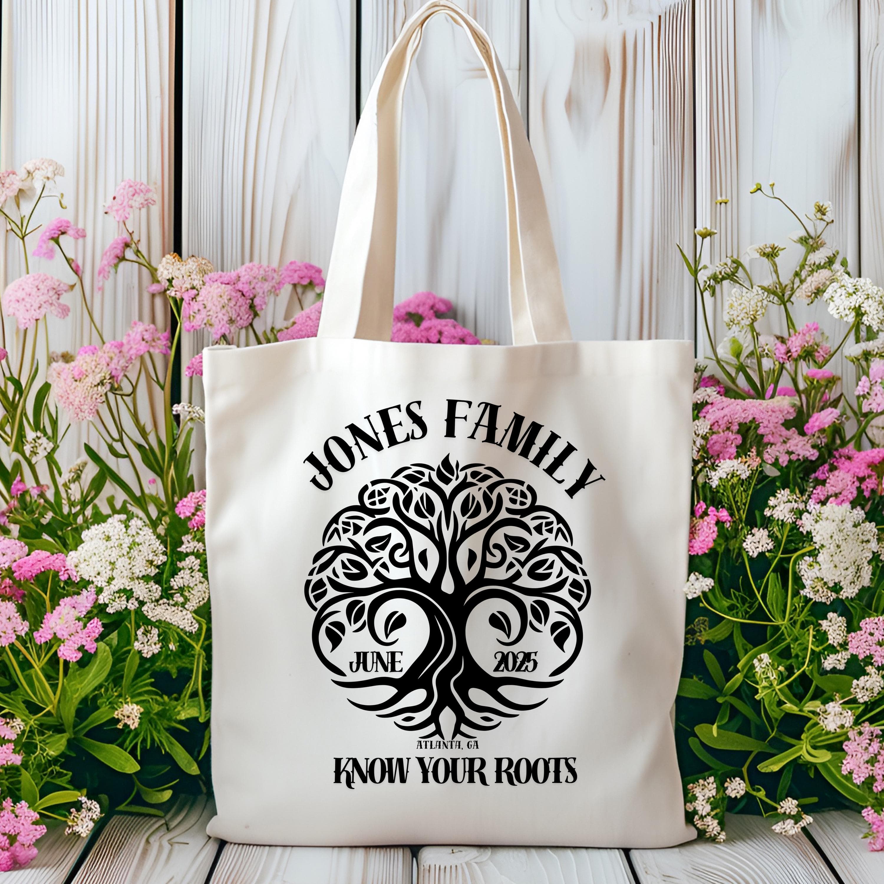 Personalized Family Tree Tote Bag: Custom Reunion Gift