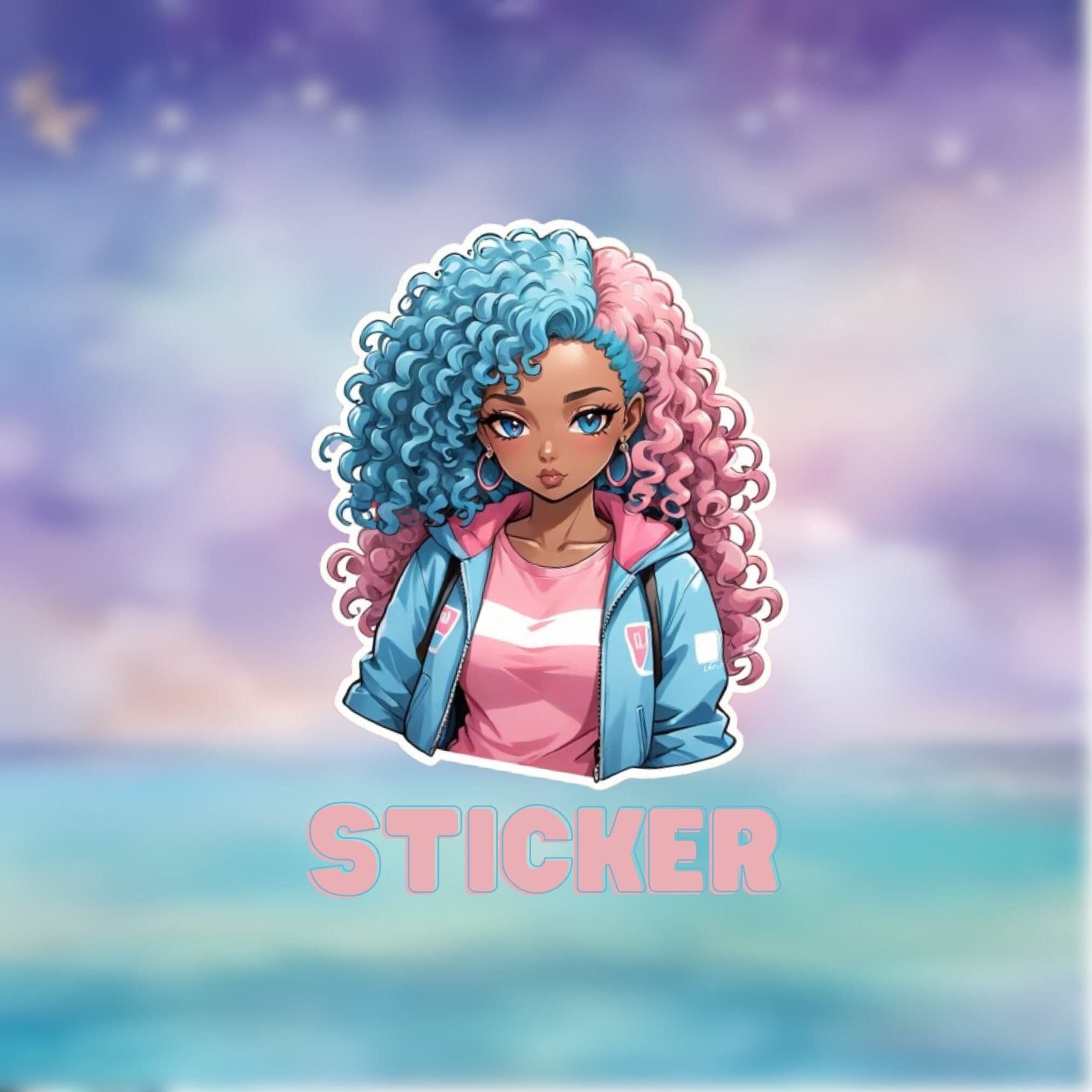 Printable Hip Hop Fashionista Cartoon Sticker