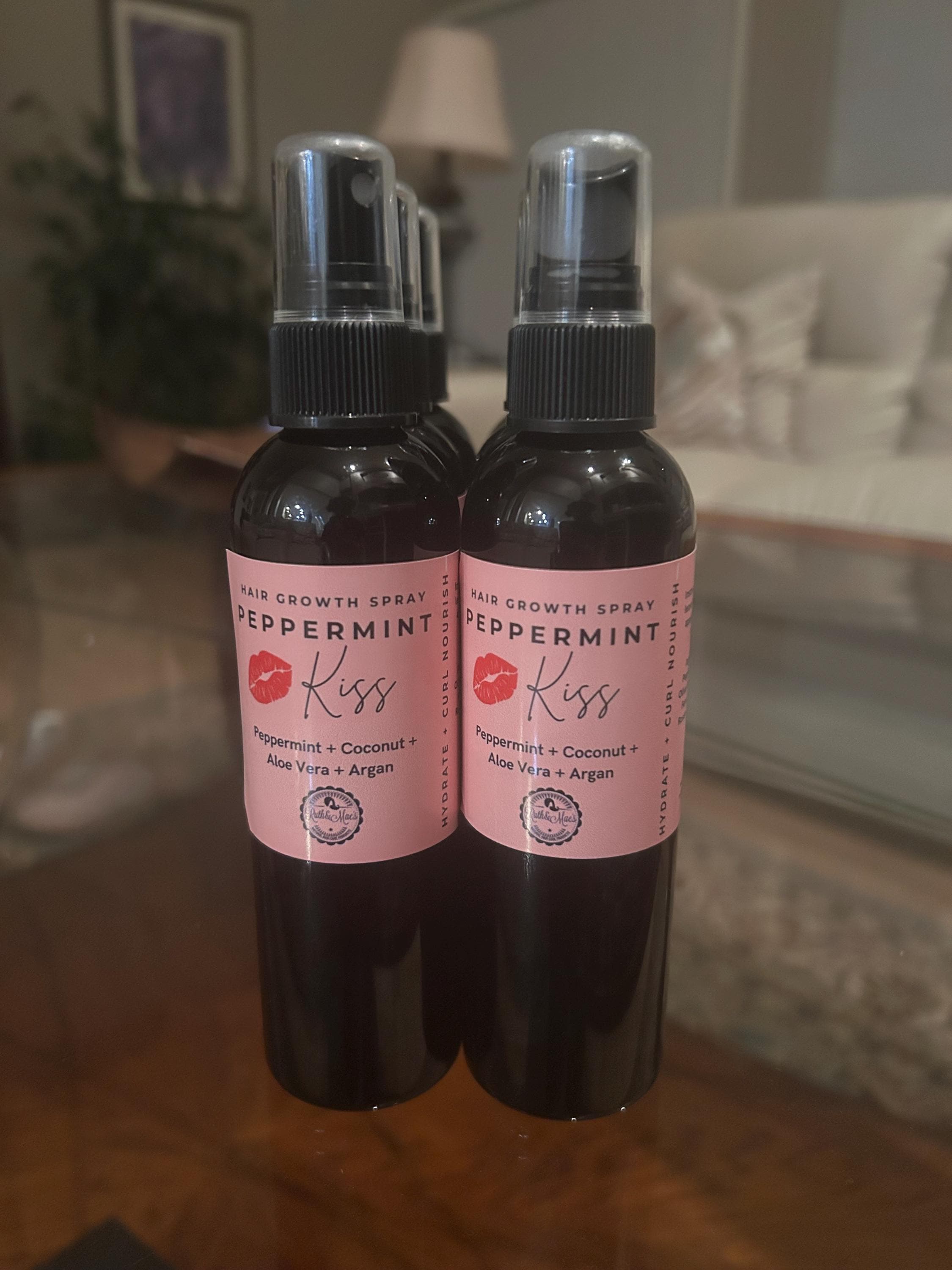Peppermint Hair Growth Spray: Aloe & Coconut Oil Scalp Treatment