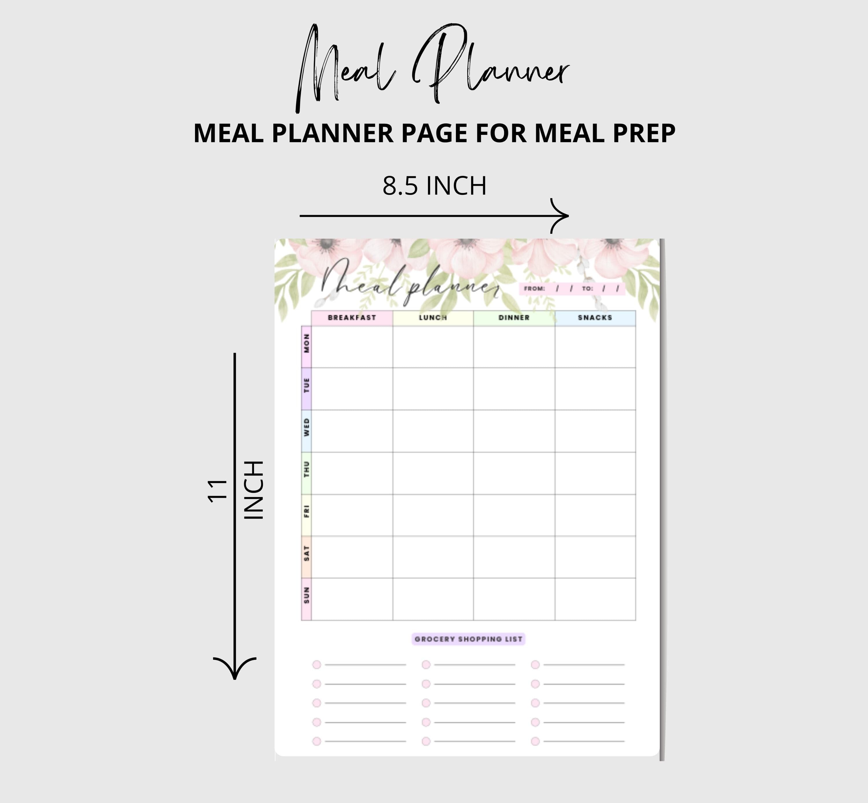 Weekly Meal Planner Template: Printable Meal Prep (PDF Download) - image 5