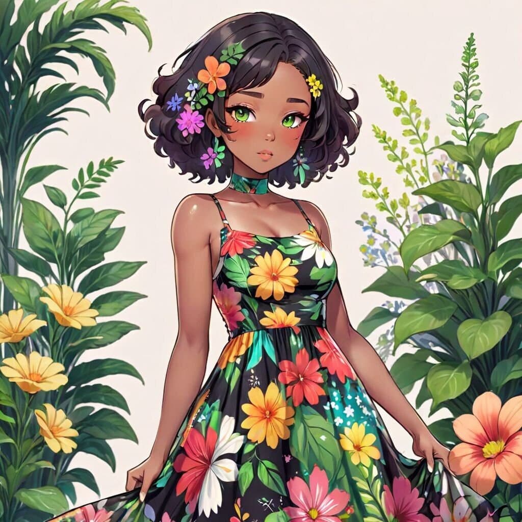 Garden Girl 1 Digital Sticker