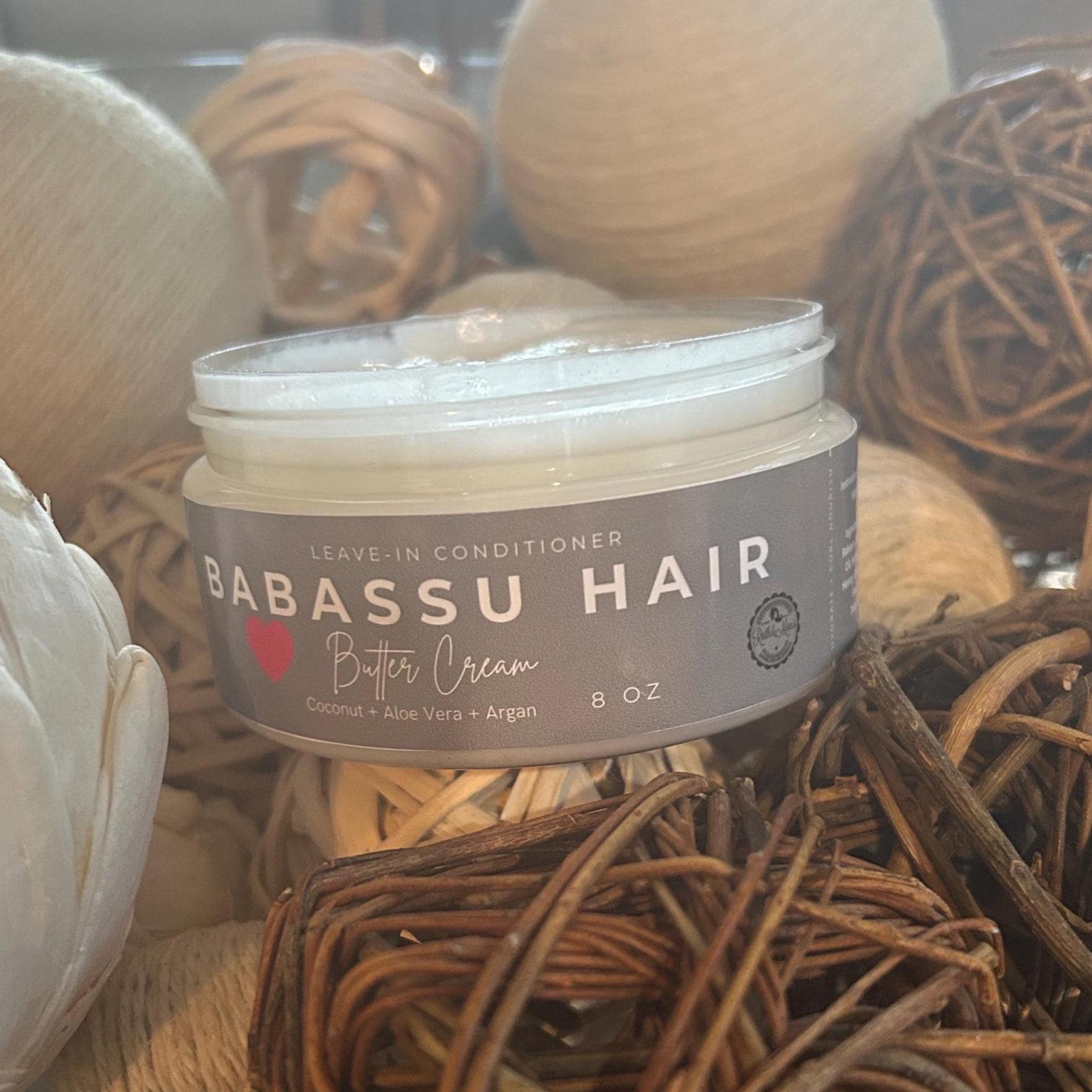 Babassu Hair Butter Cream: Leave-In Conditioner for Dry, Curly 4C Hair