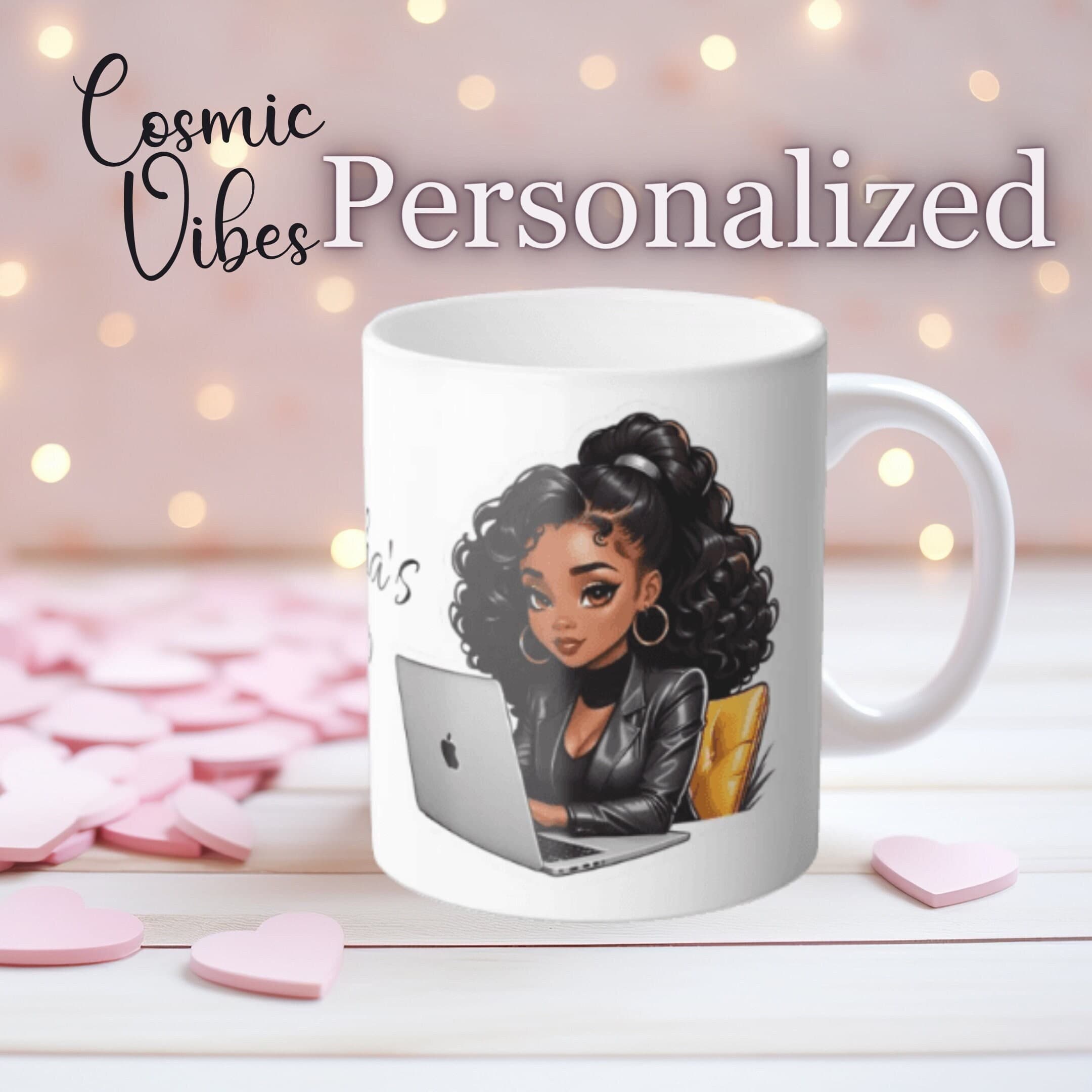 Personalized Boss Lady Color Morphing Mug: Black Excellence Gift