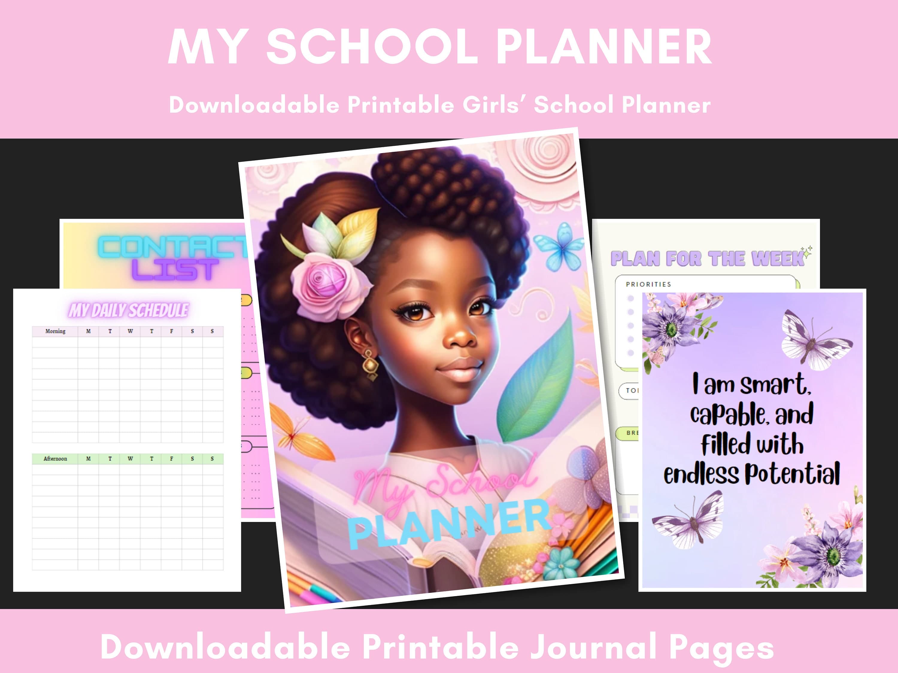 Black Girl Magic School Planner: Elementary & Middle School (Digital Download)