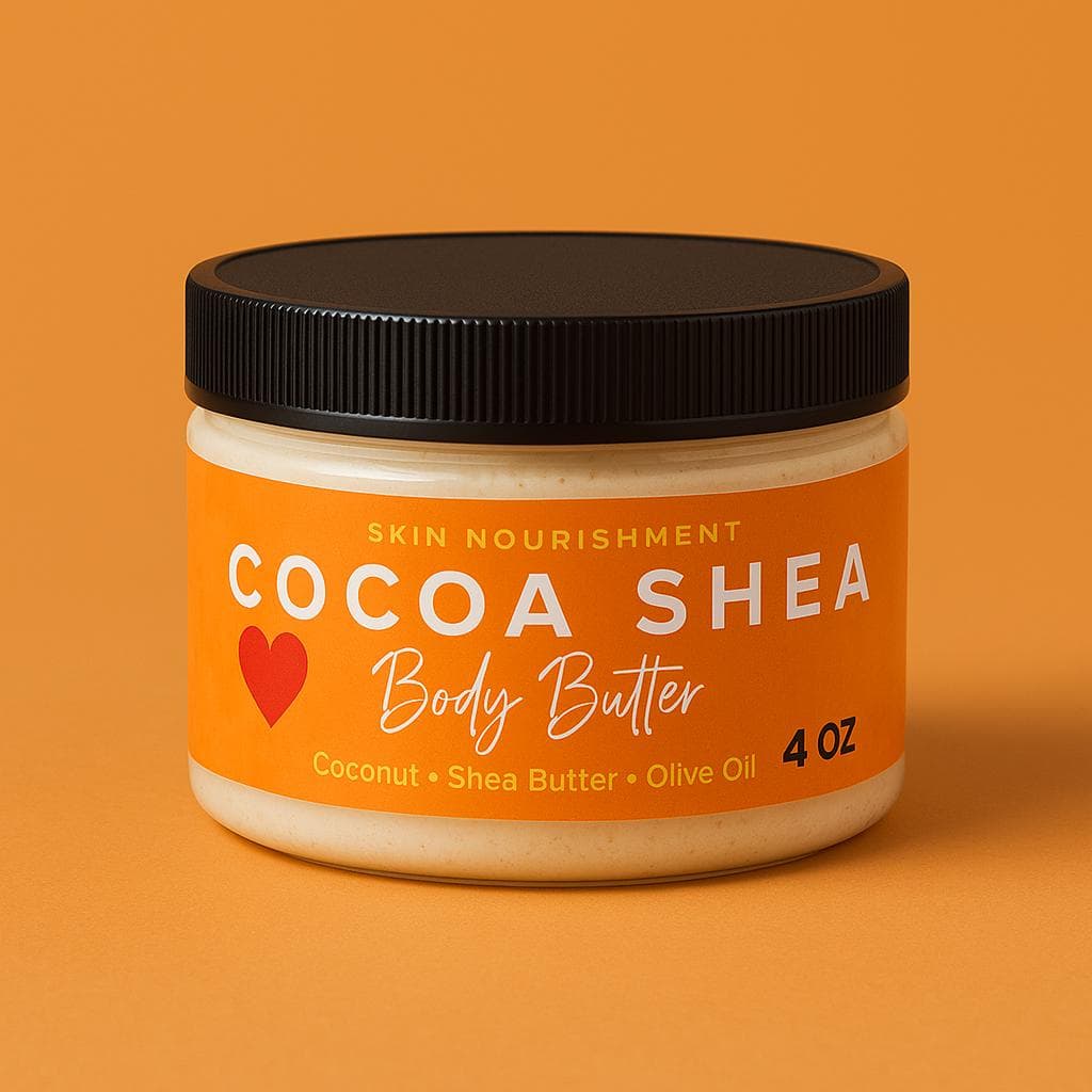 Cocoa Shea Body Butter: Handmade Natural Skin Cream (4 oz) - image 5