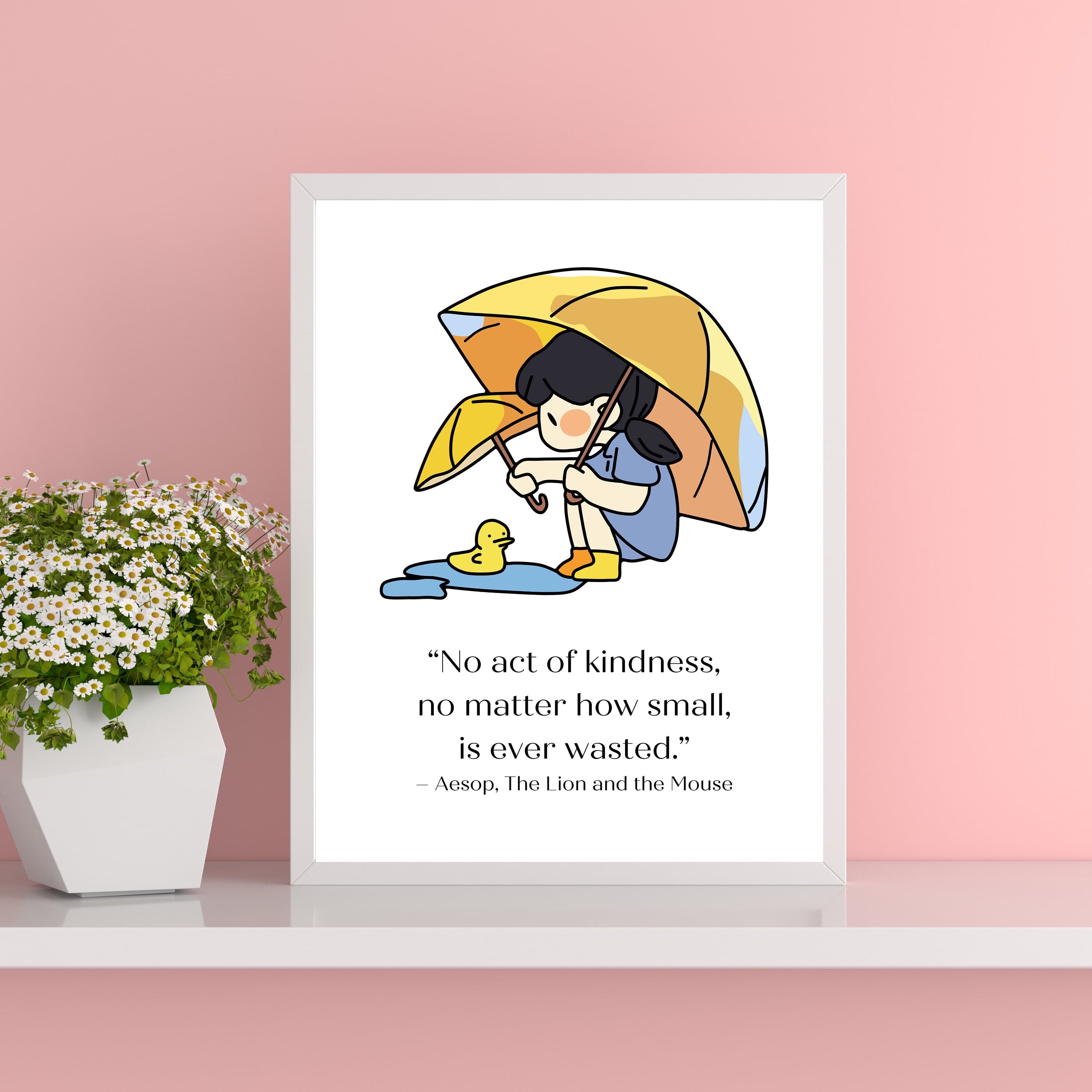 Aesop Quote Print: Kindness Fable Art (Digital Download) - image 3