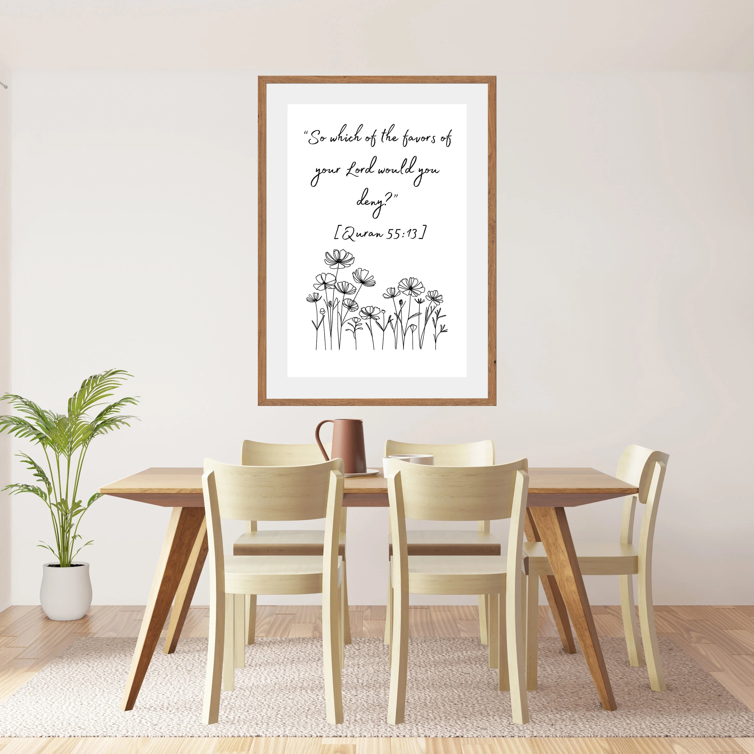 Minimalist Islamic Art Print: Quran Verse Line Drawing (Digital Download) - image 4