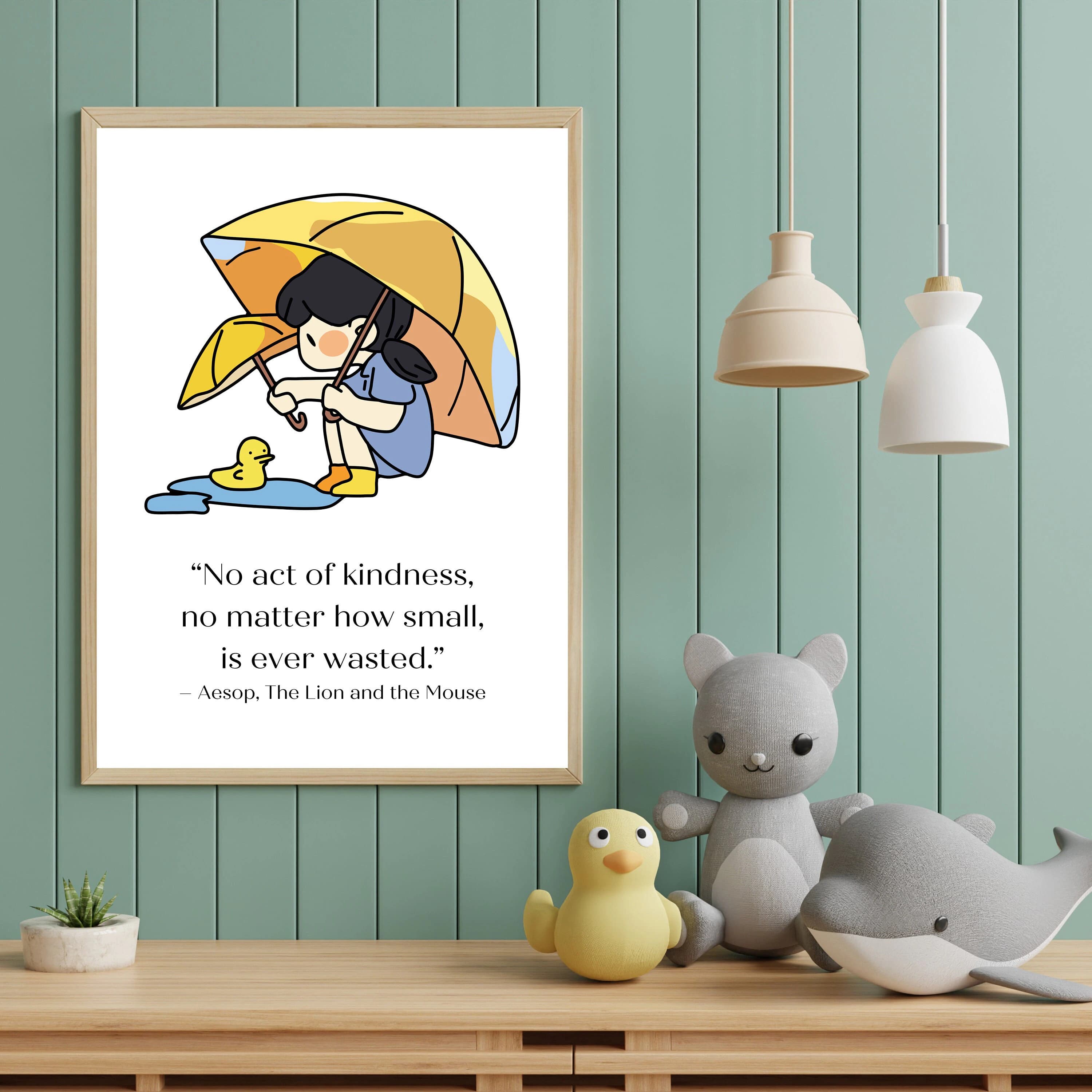 Aesop Quote Print: Kindness Fable Art (Digital Download)