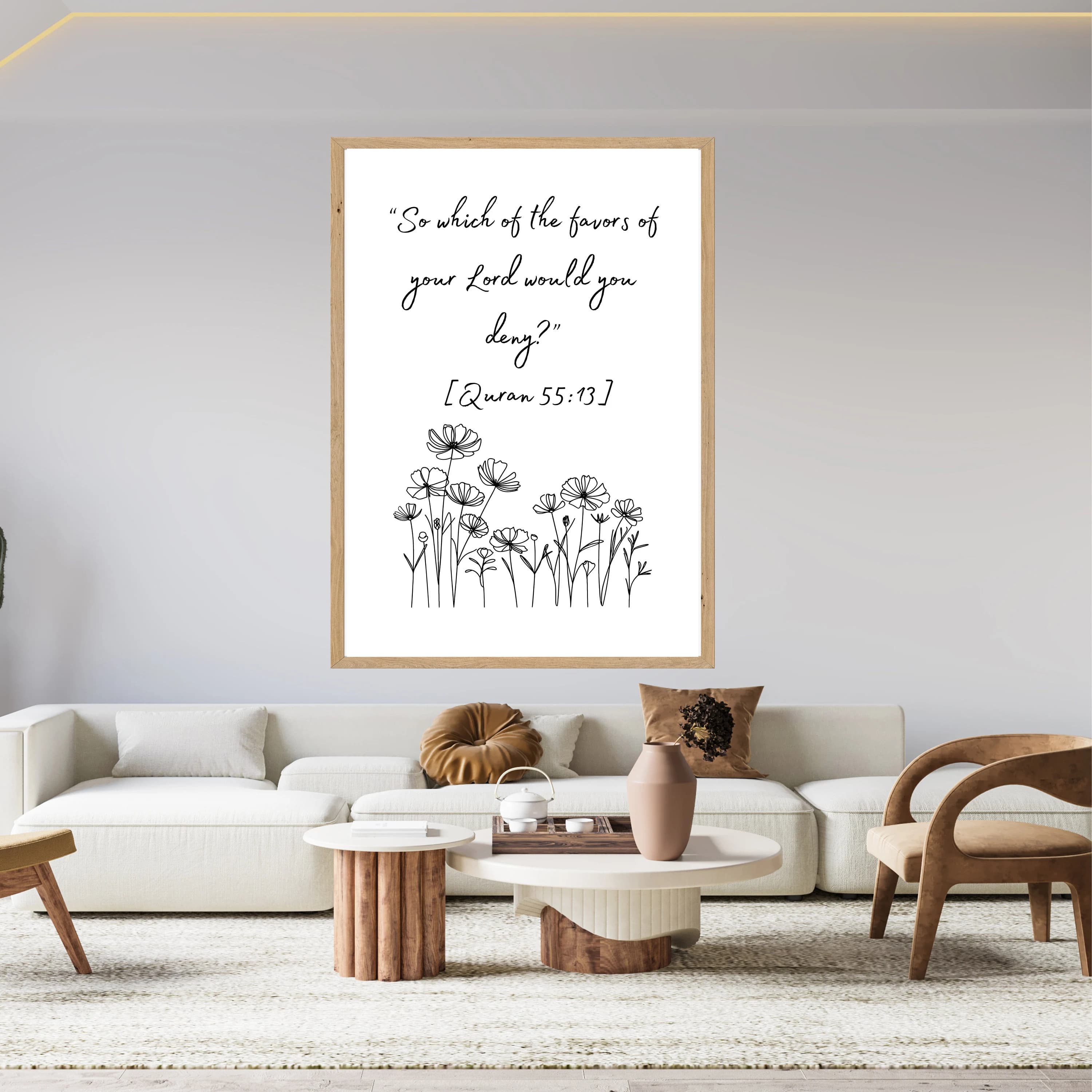 Minimalist Islamic Art Print: Quran Verse Line Drawing (Digital Download) - image 5