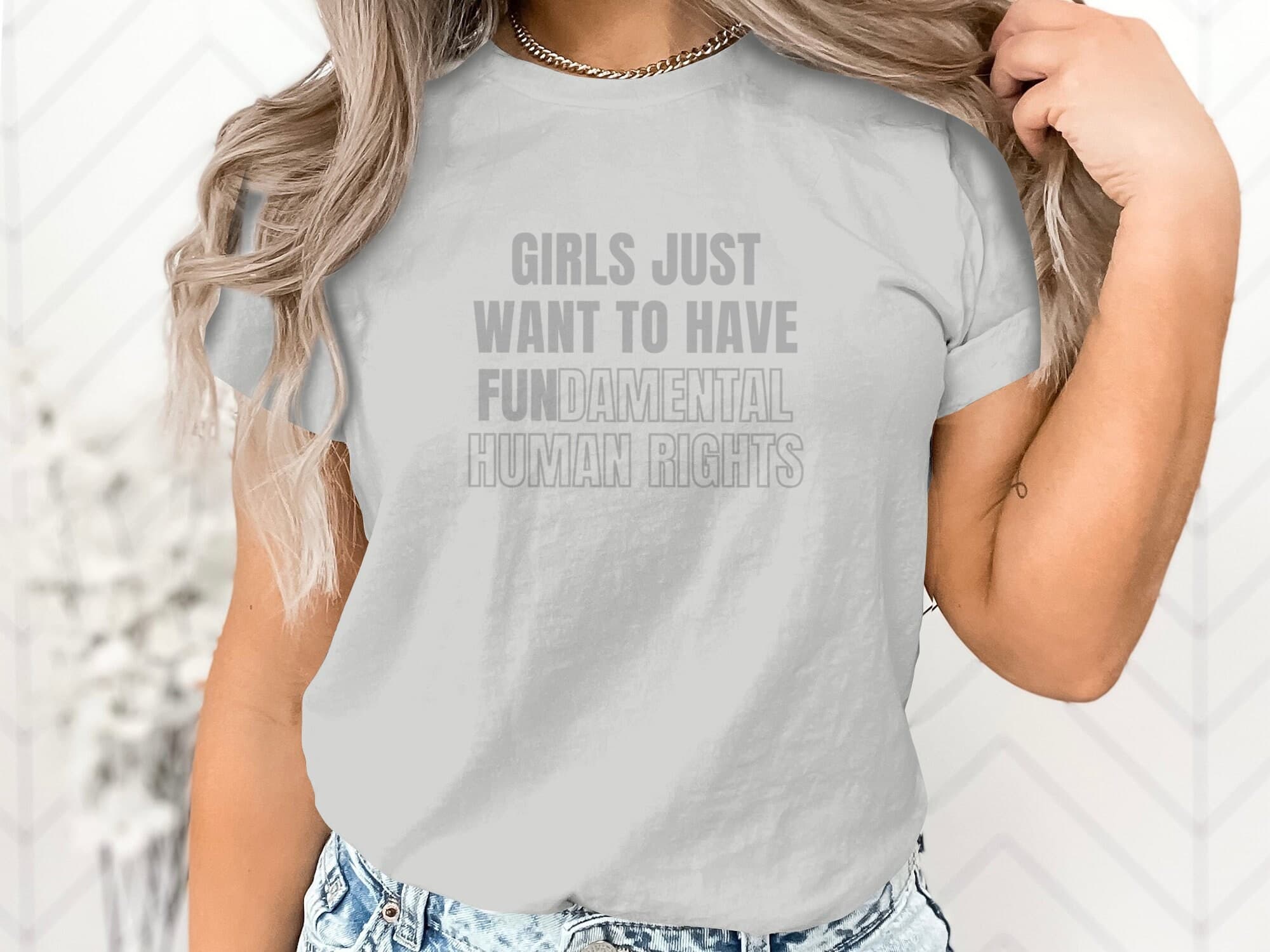 Girls Just Wanna Have Fundamental Human Rights Shirt, Women's Rights Shirt, Abortion Rights Shirt, Feminist Shirt, Pro Choice Shirt, gift - image 2