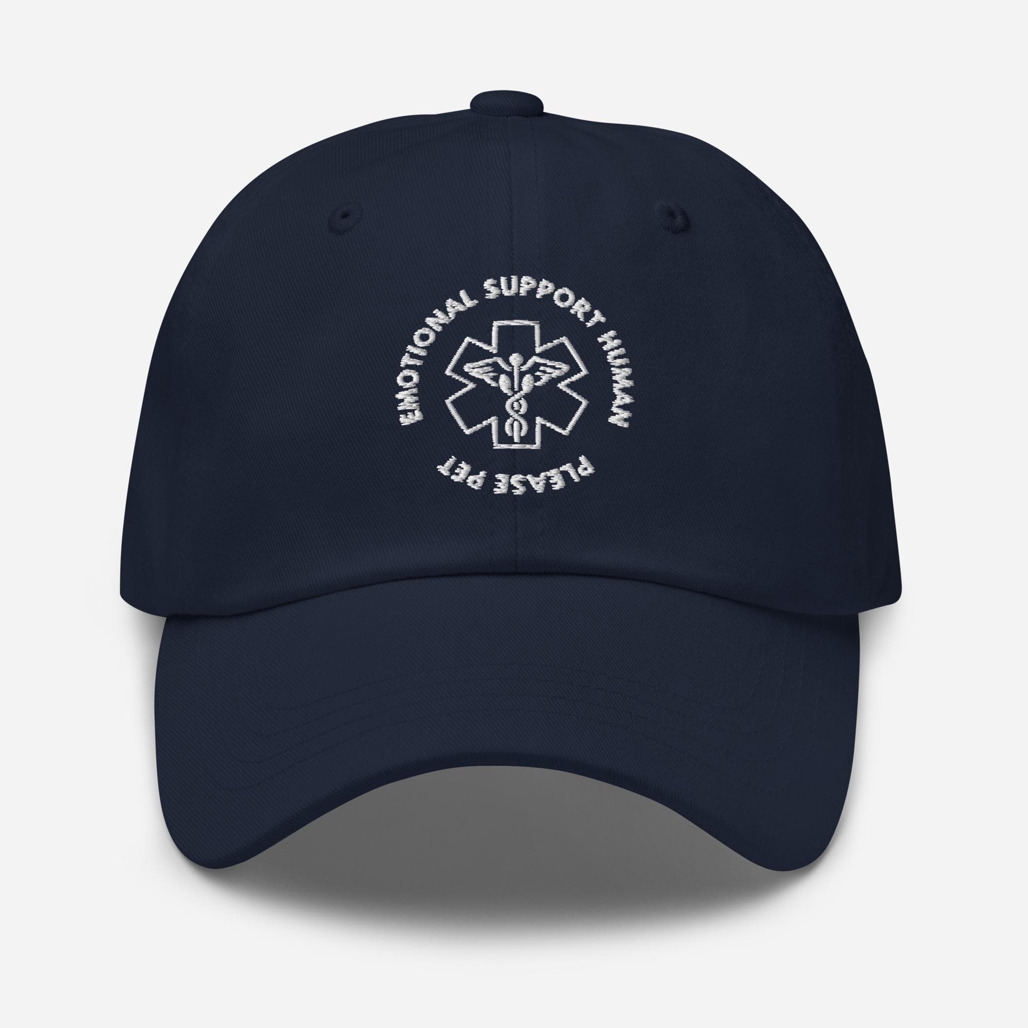 Embroidered Emotional Support Human PLEASE PET Hat. Is Your Human a Service Human? Emotional Support Matters Cap. 10 colors-16 font colors!