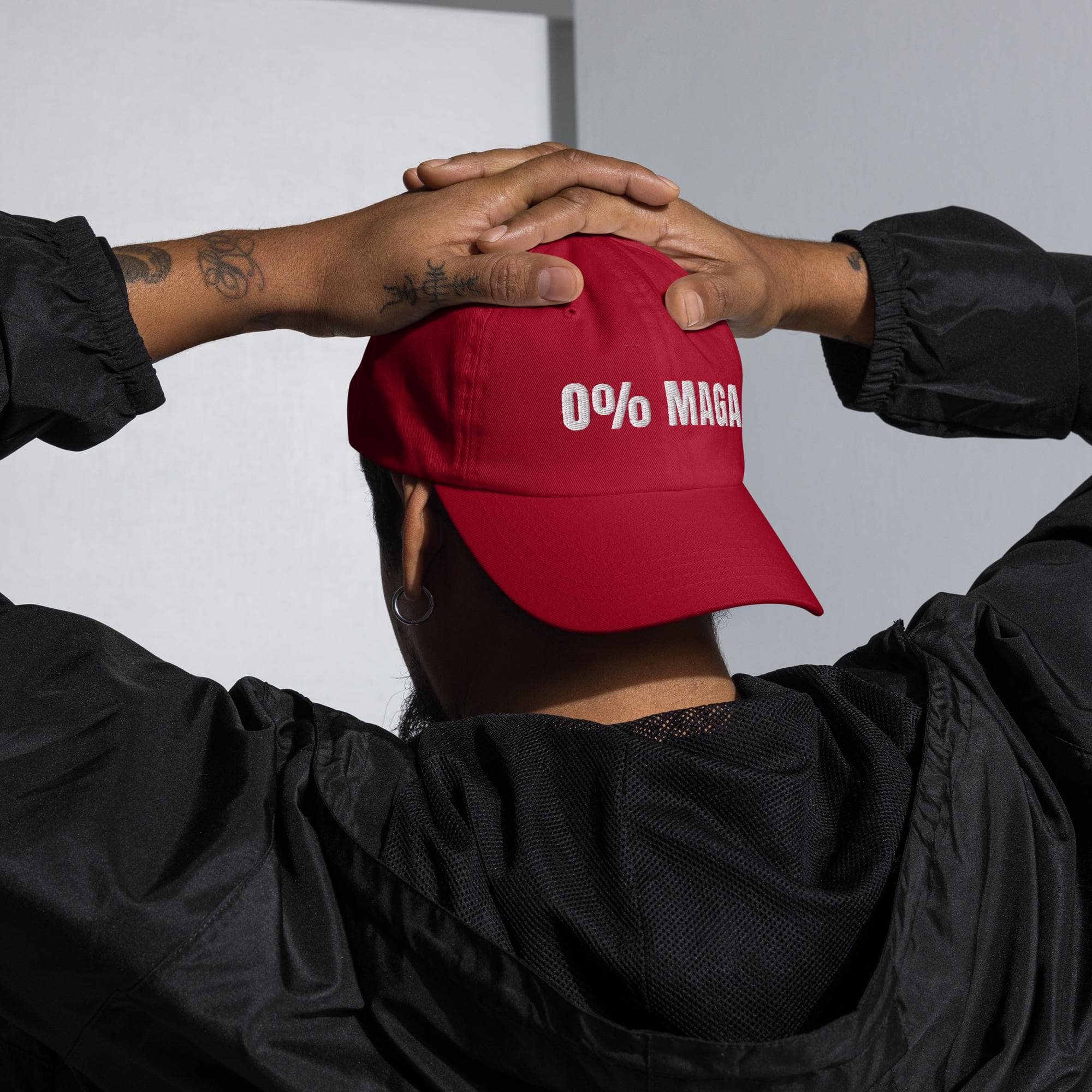 0% MAGA Dad Hat Funny Anti Trump Cap Funny Fuck the gop Lid anti-republican Headwear Felon Rapist In-Chief apparel, Democracy Fuck MAGA DOGE - image 4
