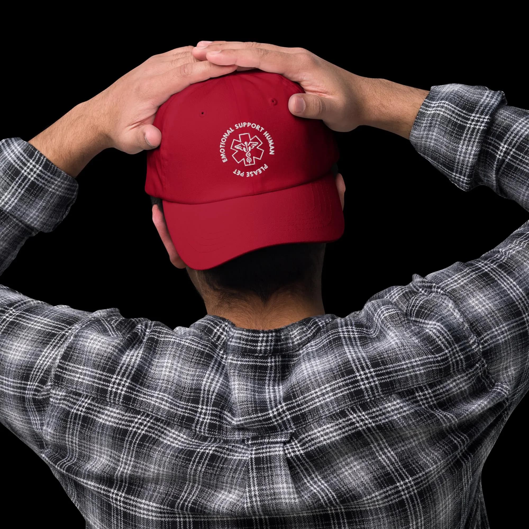Embroidered Emotional Support Human PLEASE PET Hat. Is Your Human a Service Human? Emotional Support Matters Cap. 10 colors-16 font colors! - image 4
