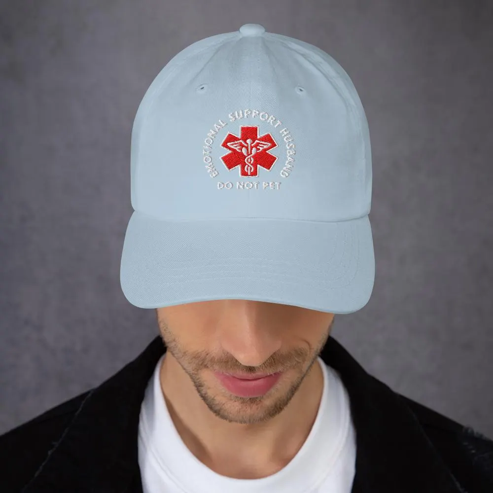 Embroidered Emotional Support Husband DO NOT PET Gift Hat Fun Cap for the love of your life Hands off spouse apparel Funny Silly don't touch - image 3