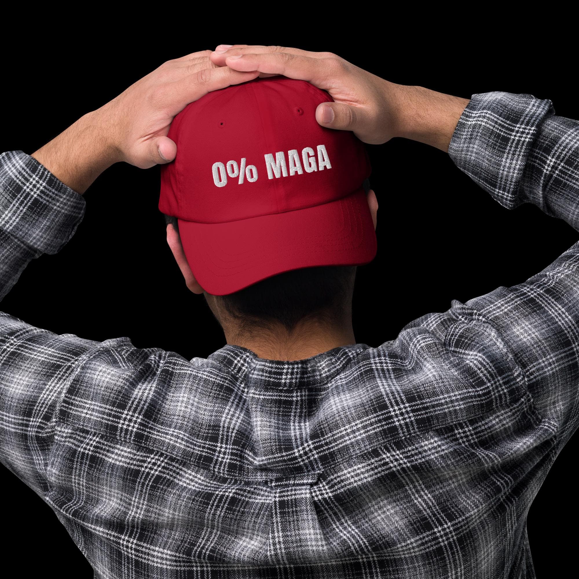 0% MAGA Dad Hat Funny Anti Trump Cap Funny Fuck the gop Lid anti-republican Headwear Felon Rapist In-Chief apparel, Democracy Fuck MAGA DOGE - image 5