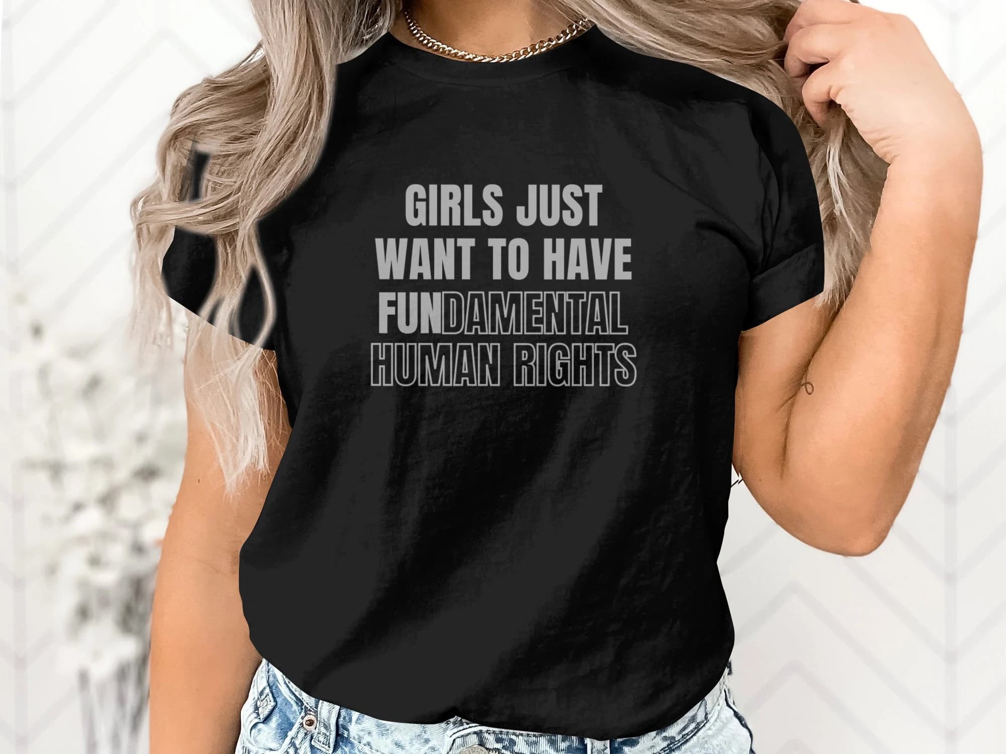 Girls Just Wanna Have Fundamental Human Rights Shirt, Women's Rights Shirt, Abortion Rights Shirt, Feminist Shirt, Pro Choice Shirt, gift
