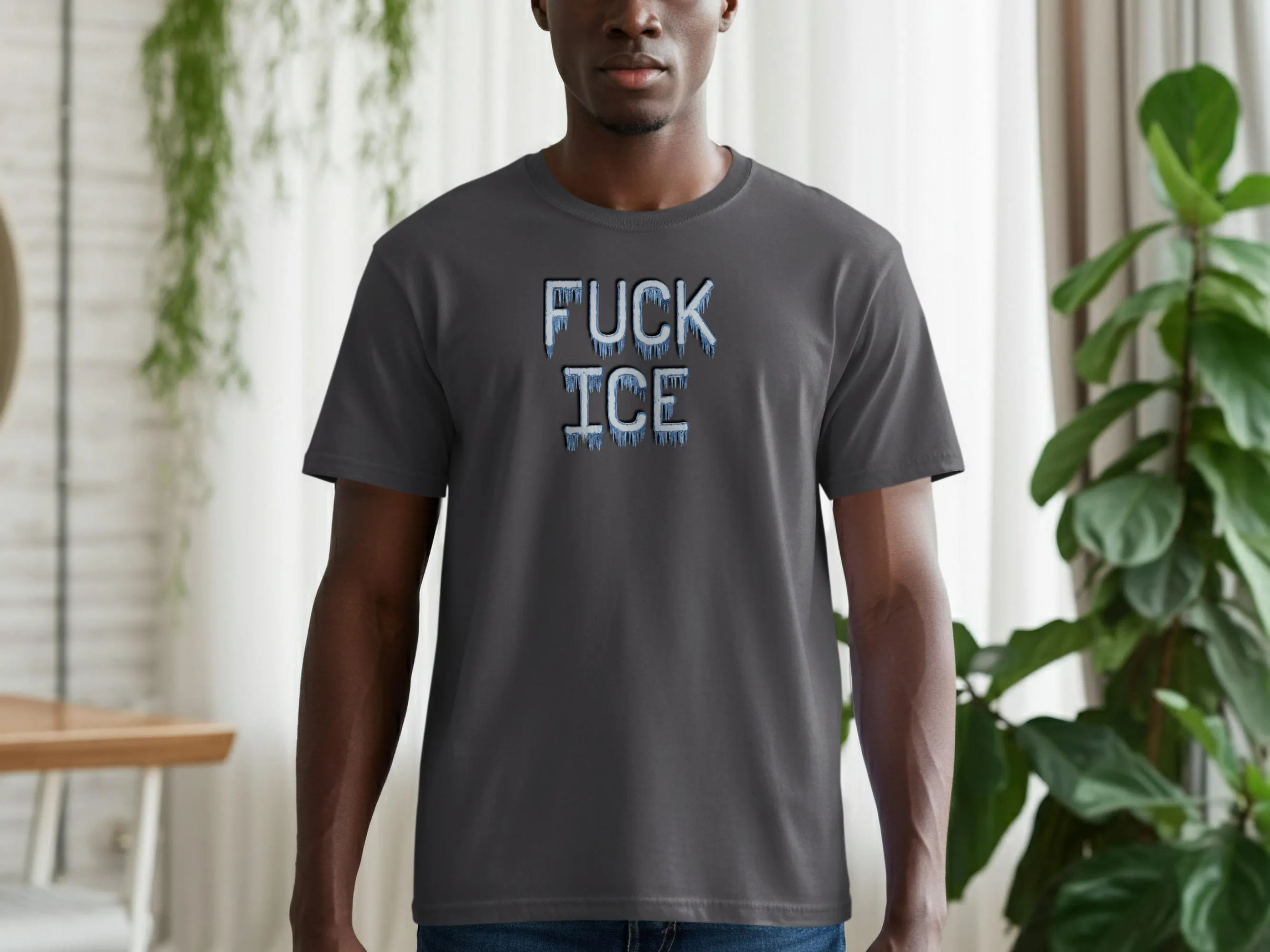 FUCK ICE Frozen Icicle Letters Anti-Fascism Tee - image 4