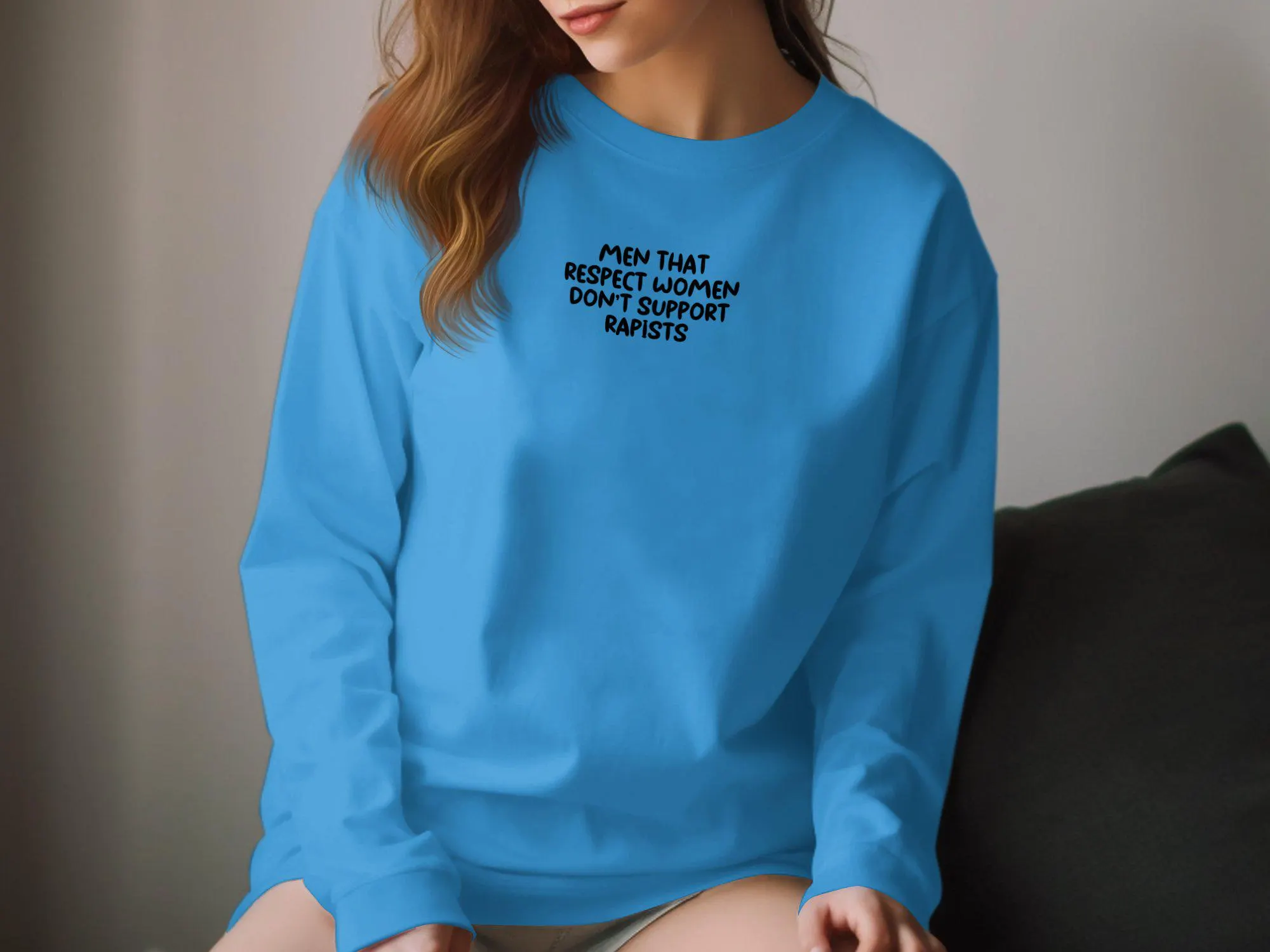 Men That Respect Women Don't Support Rapists gift T-Shirt, Feminist Tee, Social Awareness Clothing fuck criminal rapist felon trump maga - image 3