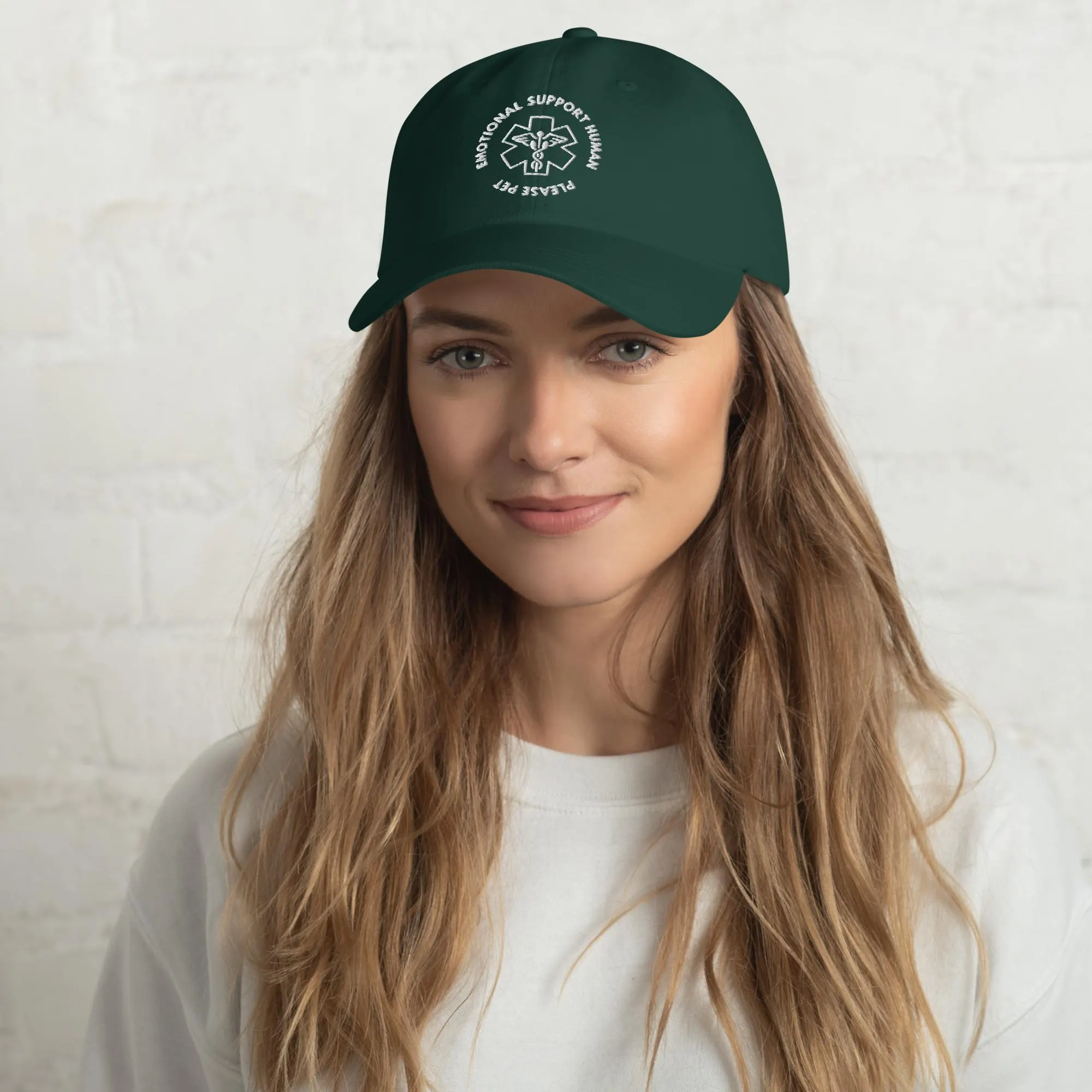 Embroidered Emotional Support Human PLEASE PET Hat. Is Your Human a Service Human? Emotional Support Matters Cap. 10 colors-16 font colors! - image 2