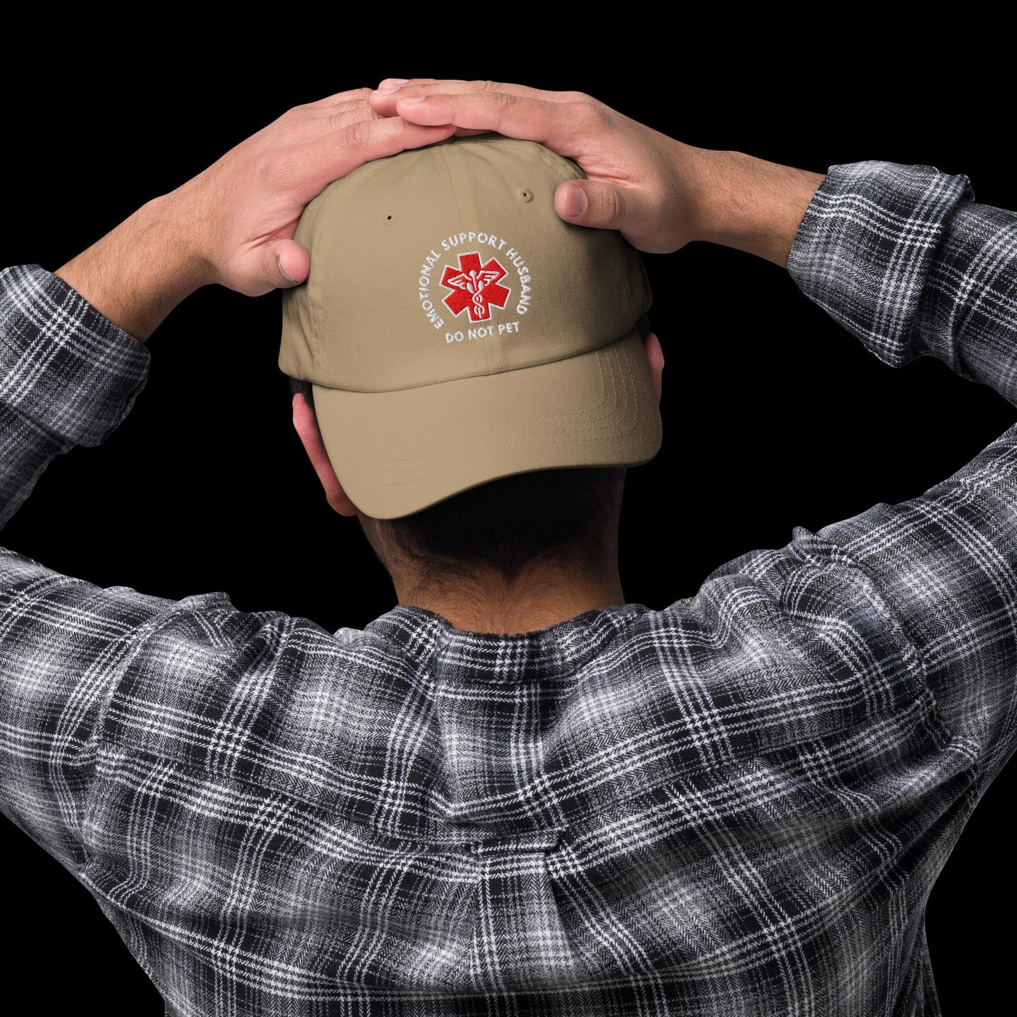 Embroidered Emotional Support Husband DO NOT PET Gift Hat Fun Cap for the love of your life Hands off spouse apparel Funny Silly don't touch - image 2