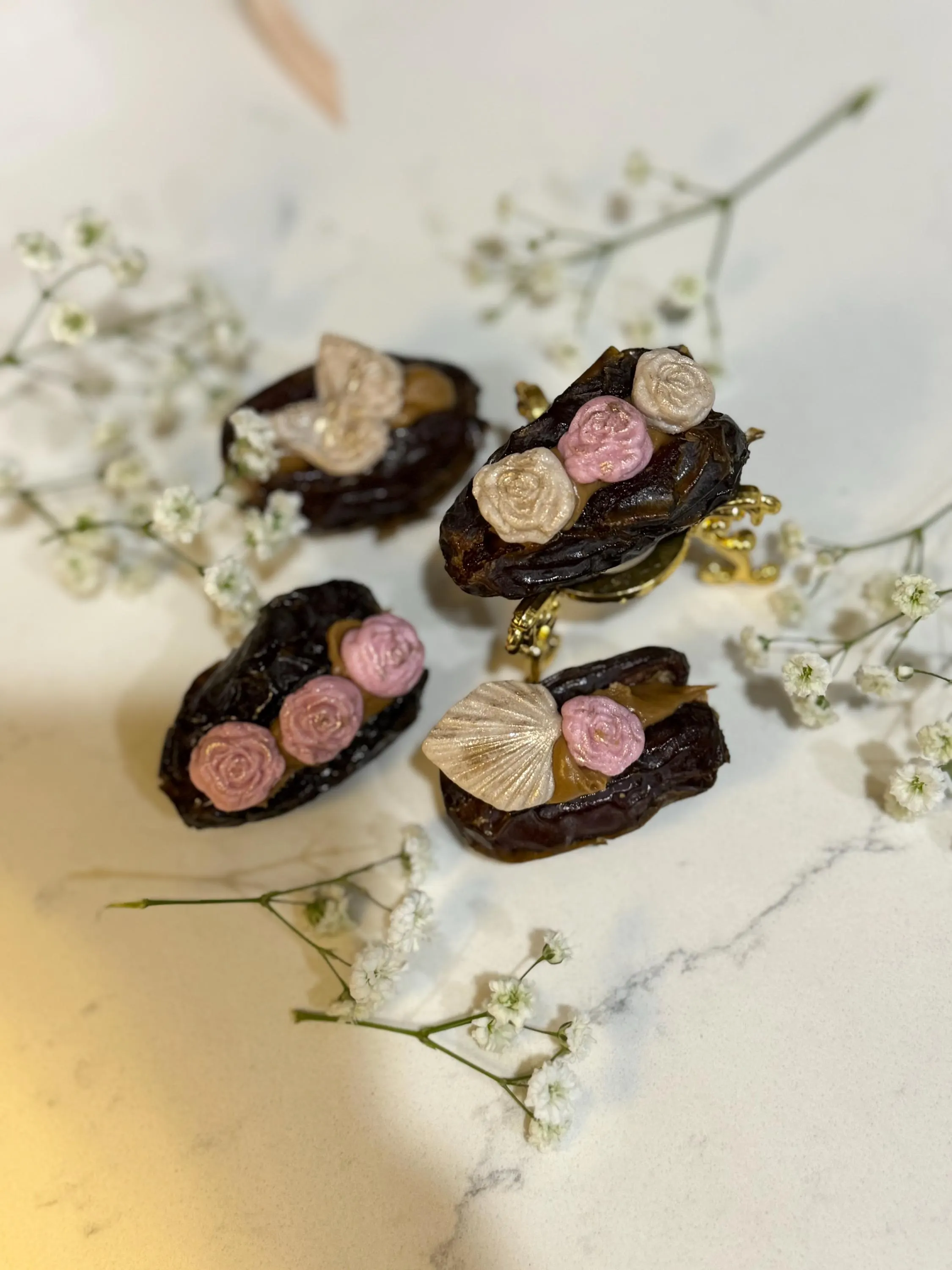 Gourmet stuffed dates gourmet dates fancy dates eid party favors ramadan gift eid dessert ramadan gift ramadan favors flower stuffed dates - image 4