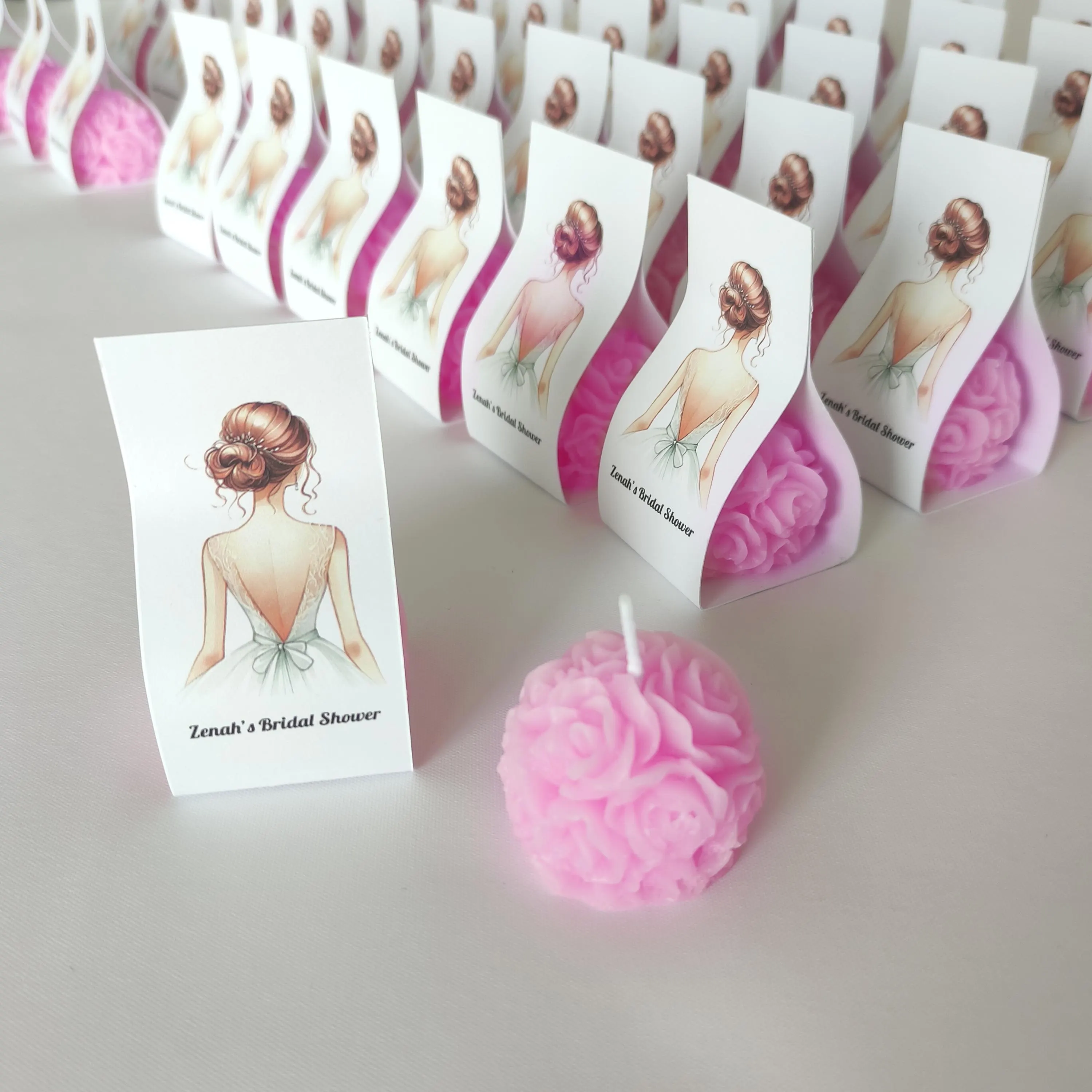 Personalized Bubble Candle Favors: Bridal Shower, Wedding Thank You Gifts - image 4
