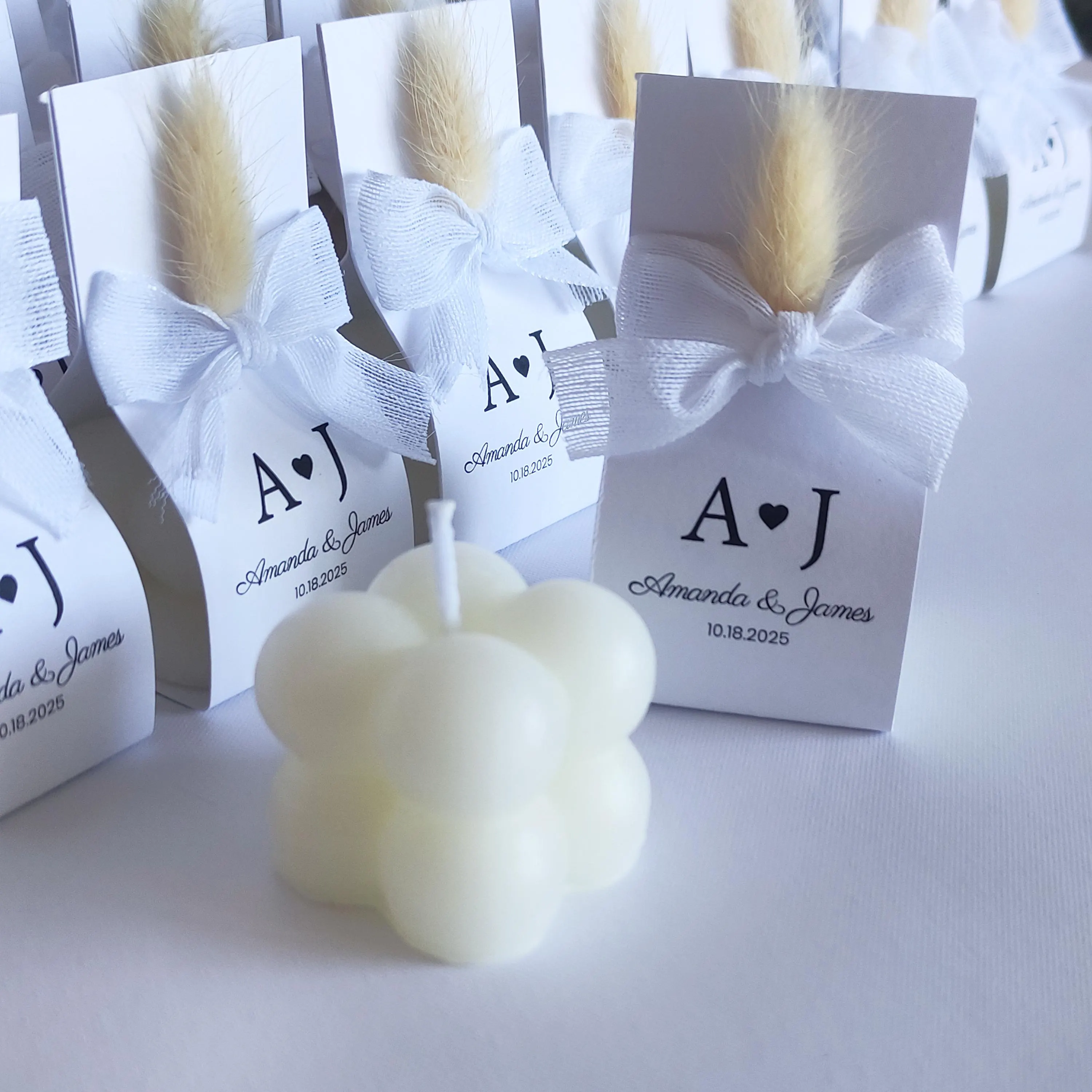 Bubble Wedding Candle Favors: Personalized Bridal Shower, Bridesmaid, Bachelorette, Party Keepsake Favor - image 5