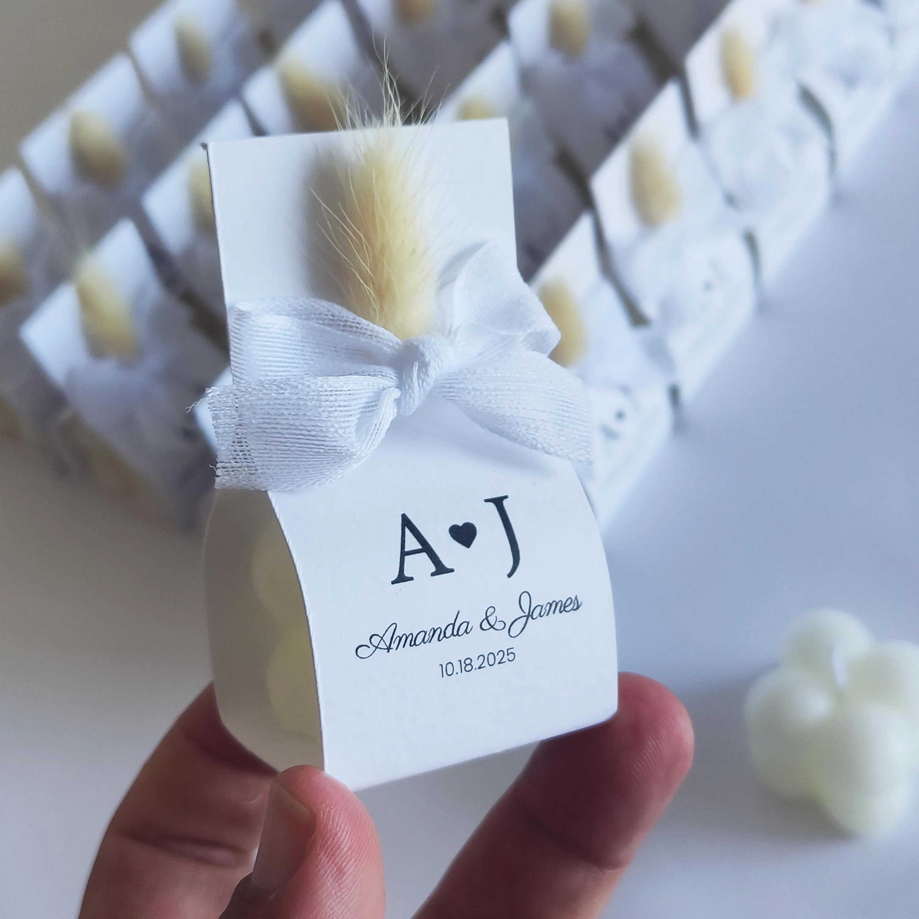 Bubble Wedding Candle Favors: Personalized Bridal Shower, Bridesmaid, Bachelorette, Party Keepsake Favor