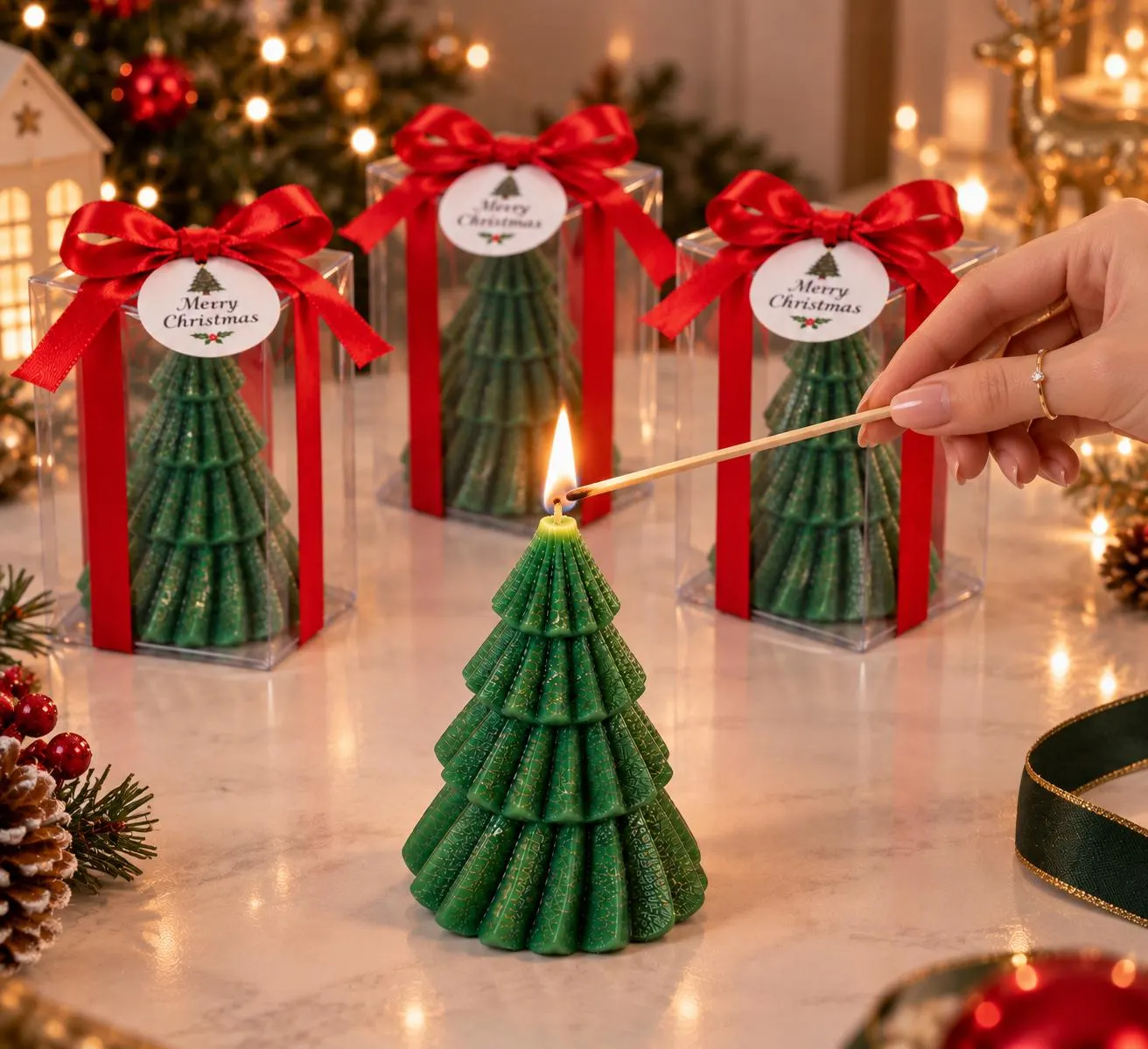 christmas decorations christmas candle bulk christmas gifts christmas table decorations christmas favors mini christmas tree christmas favours mini candles Bulk Christmas Candles, Happy Holiday, Xmas, Noel tree candle Favor - Home Decoration, Ornament, Table Decoration