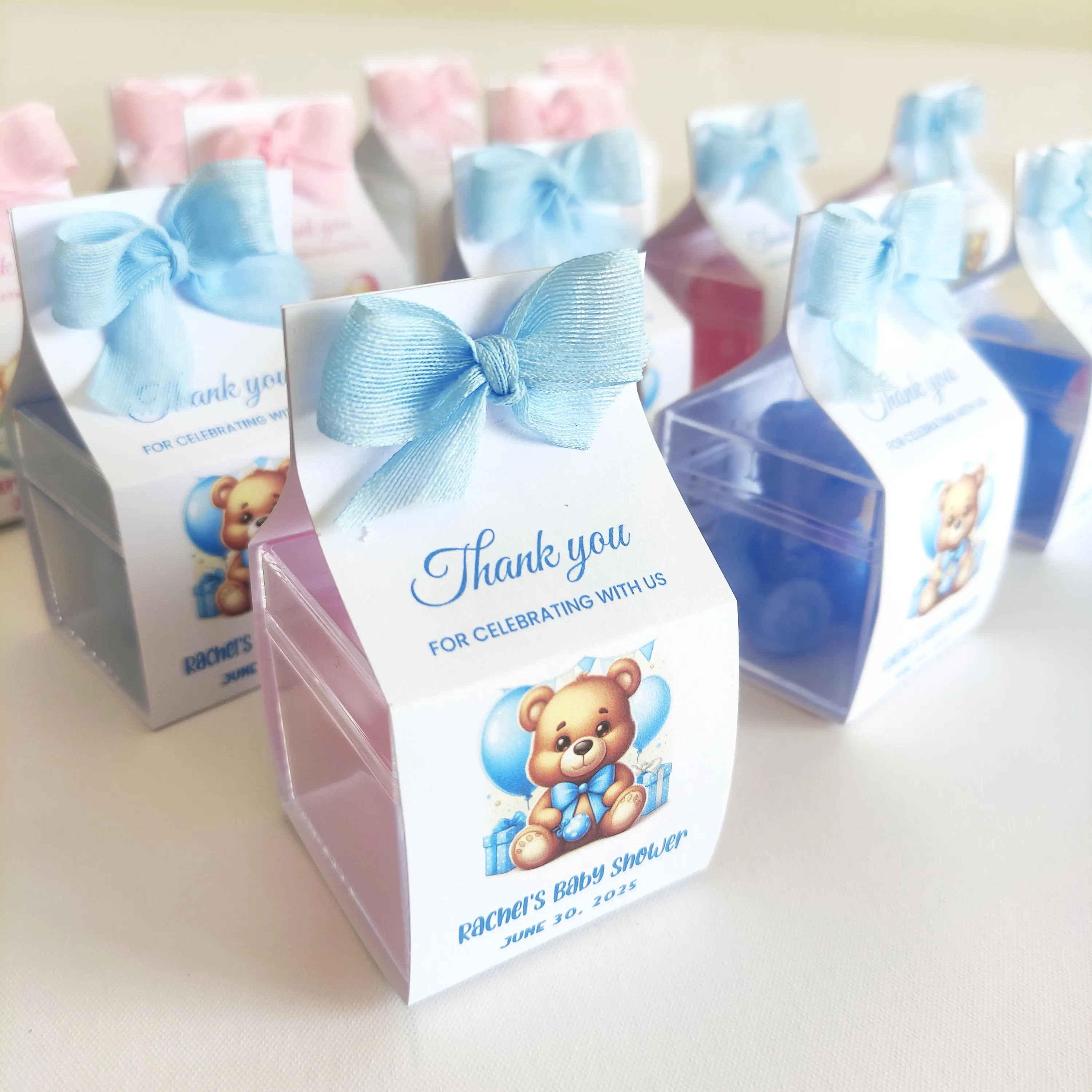 Teddy Bear Mini Candle: Baby Shower Favors, Baptism Keepsake - image 5