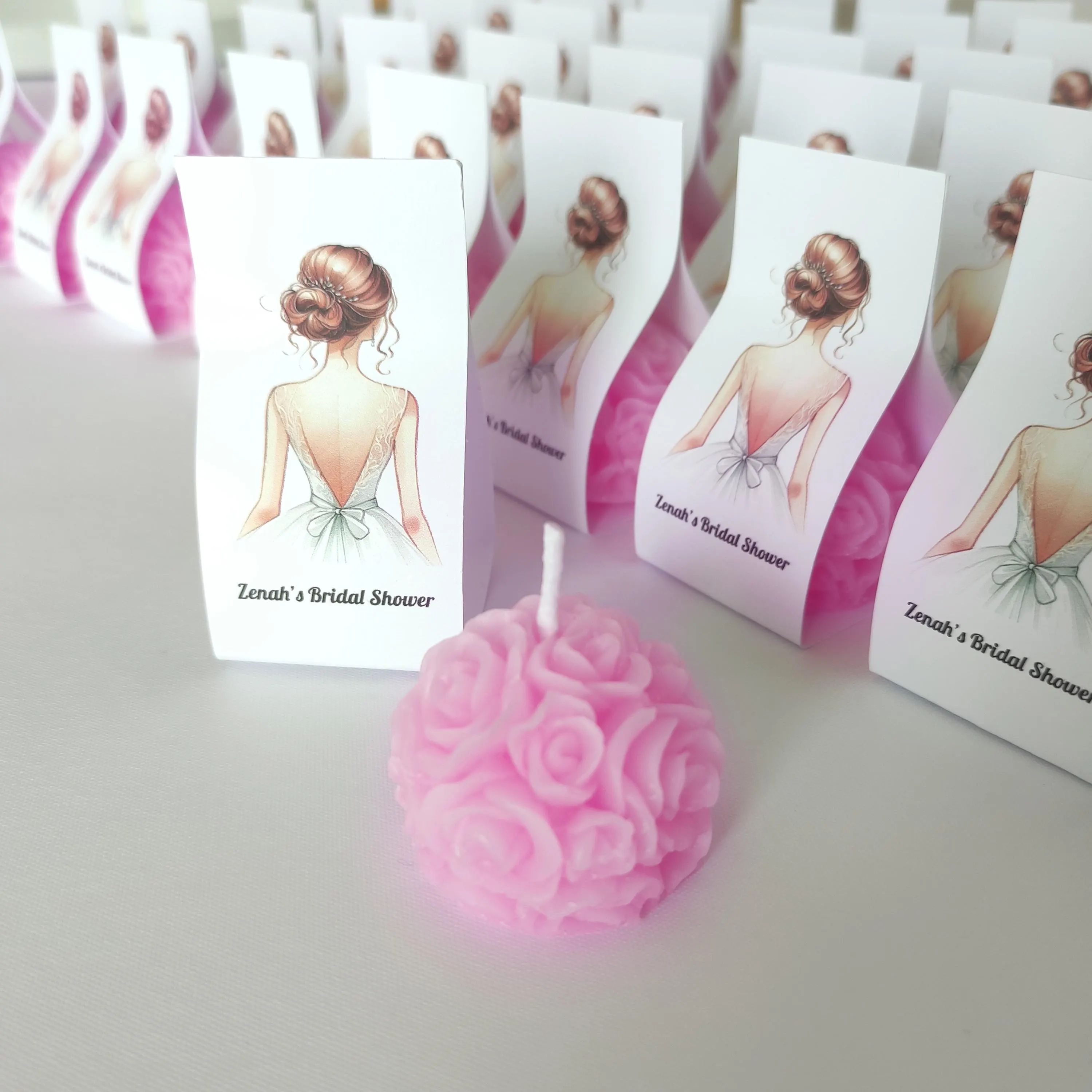 Personalized Bubble Candle Favors: Bridal Shower, Wedding Thank You Gifts - image 3