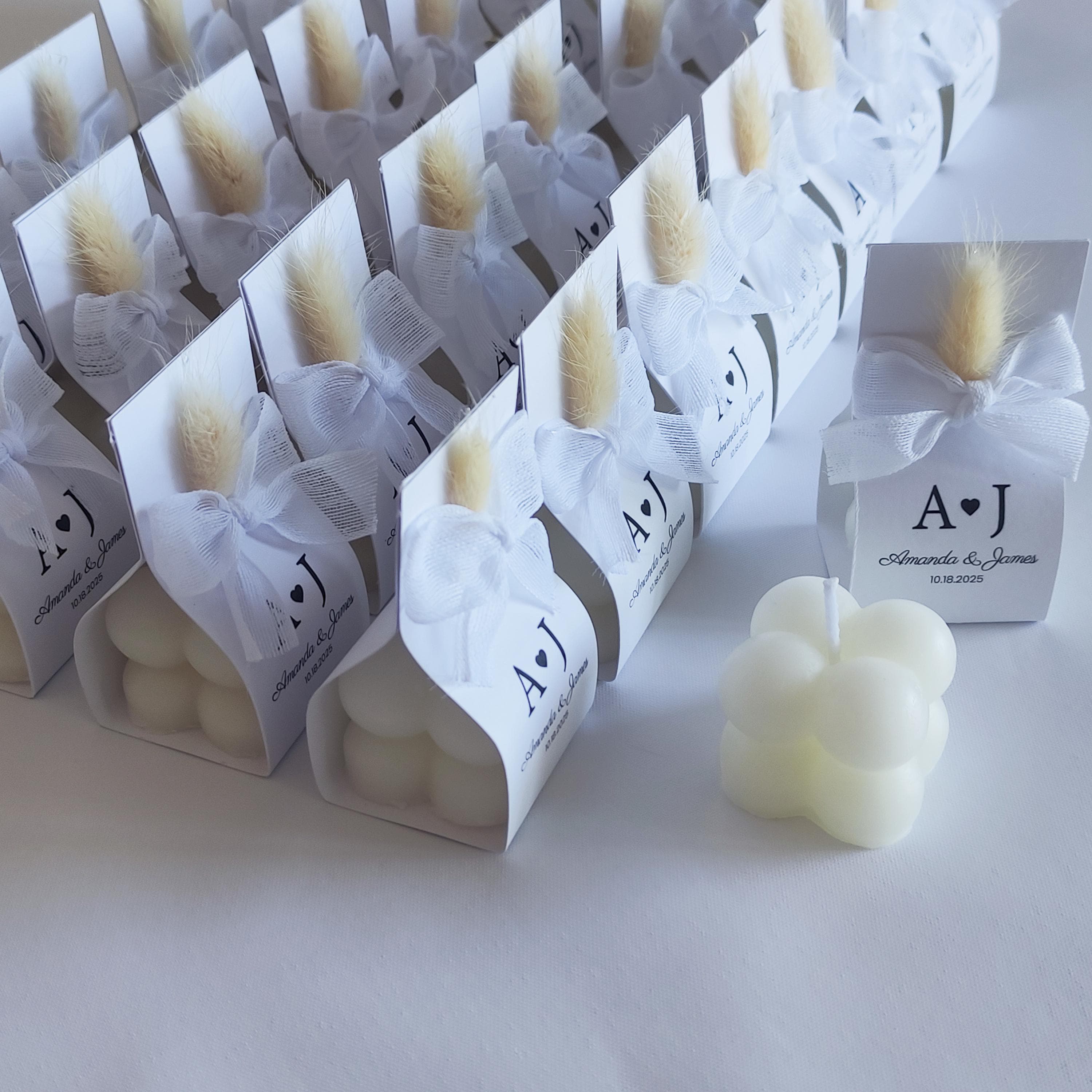 Bubble Wedding Candle Favors: Personalized Bridal Shower, Bridesmaid, Bachelorette, Party Keepsake Favor - image 4