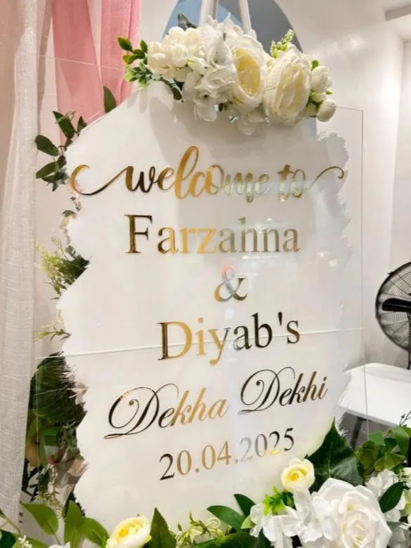 Dekha Dekhi Vinyl Sign Welcome To The Occasion Sign Biya Bari Bengali Sign Welcome Baat Pakki Vinyl Decal Sticker Fosond Lagse Cake Topper