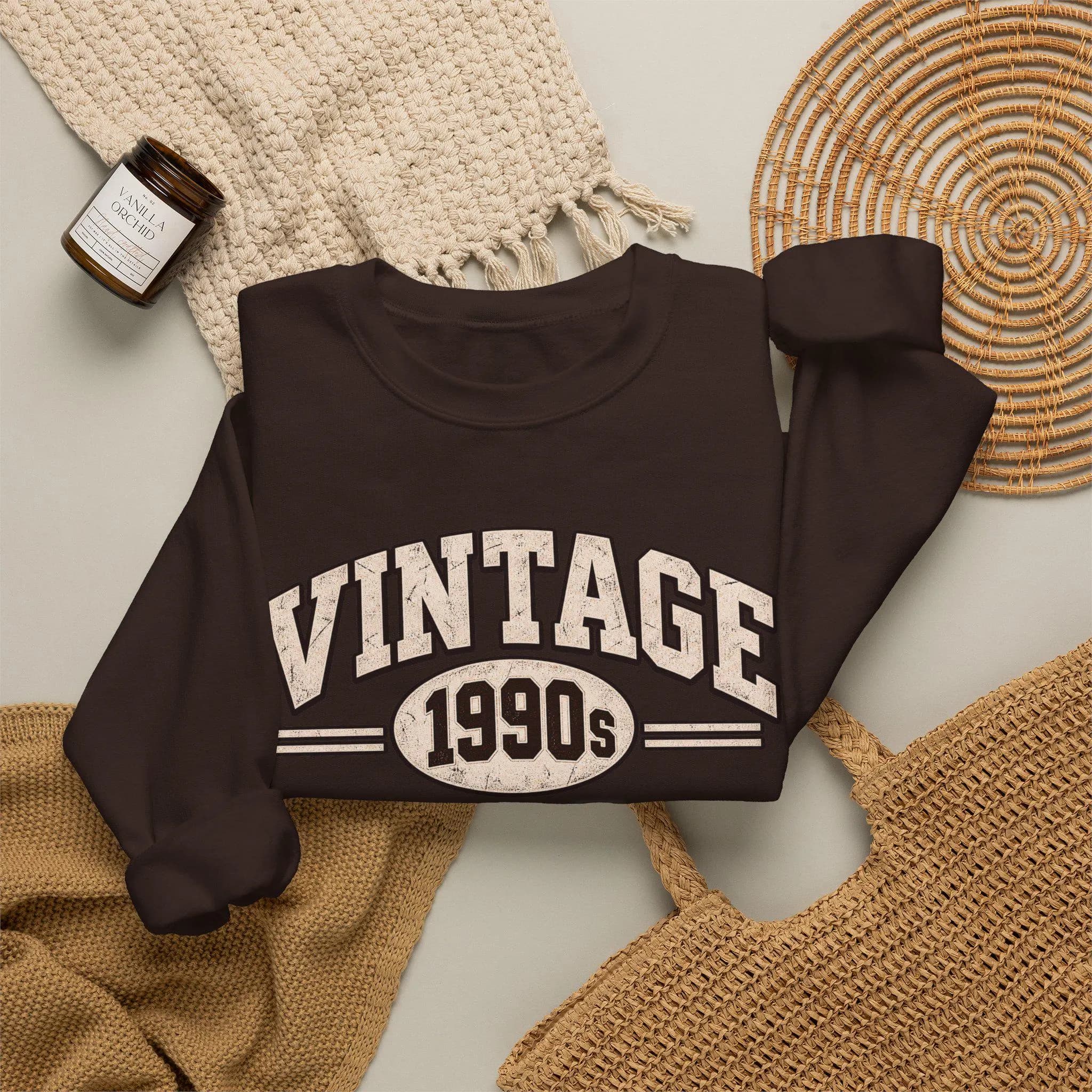 Vintage 1990s Cozy Crewneck/ Retro College Style Pullover