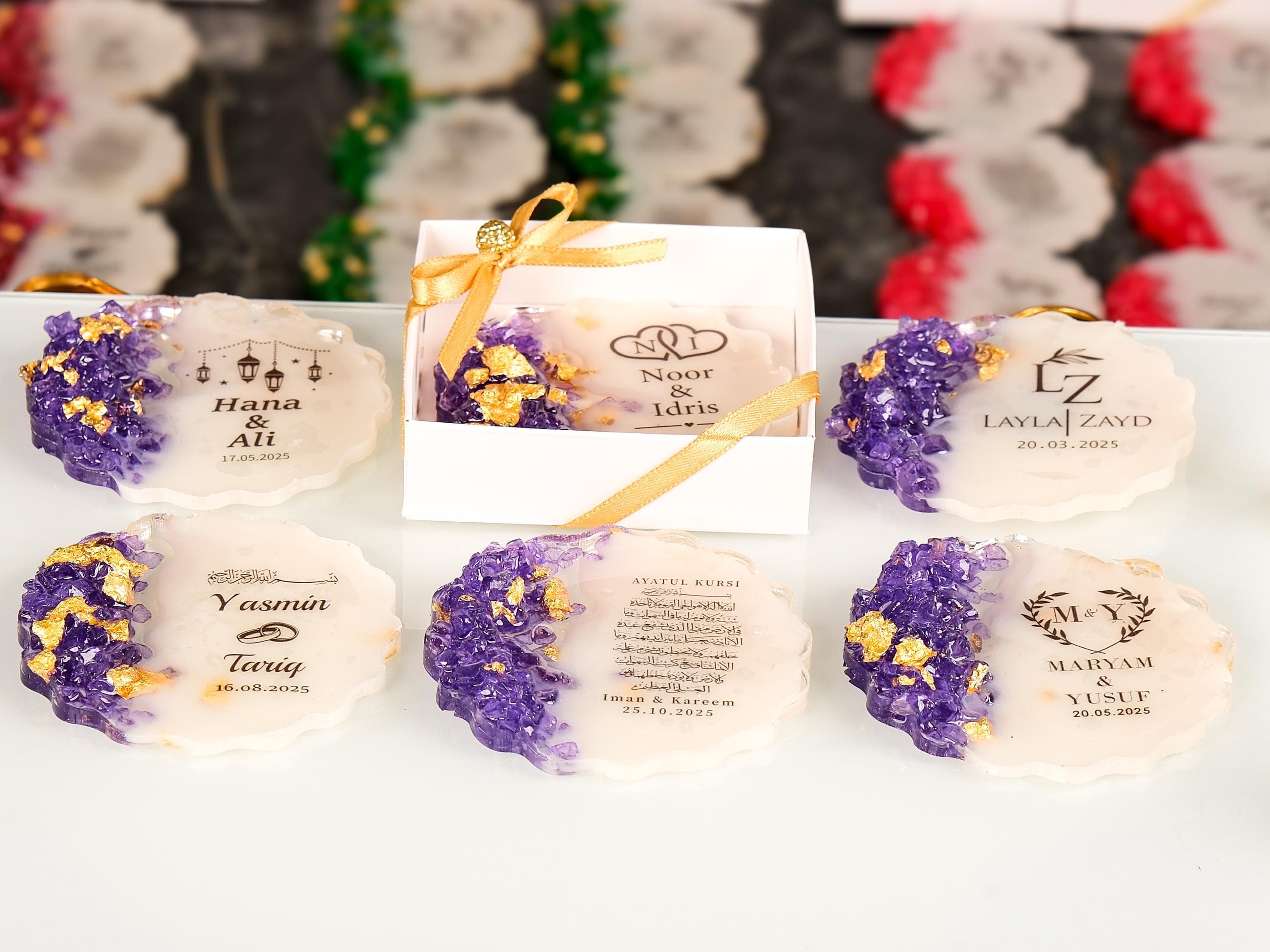 Epoxy Magnet, Islamic Wedding Favors, Custom Wedding Magnet, Save The Date Magnet, Nikkah Favors, Muslim Party Favors, Muslim Wedding Gifts - image 5