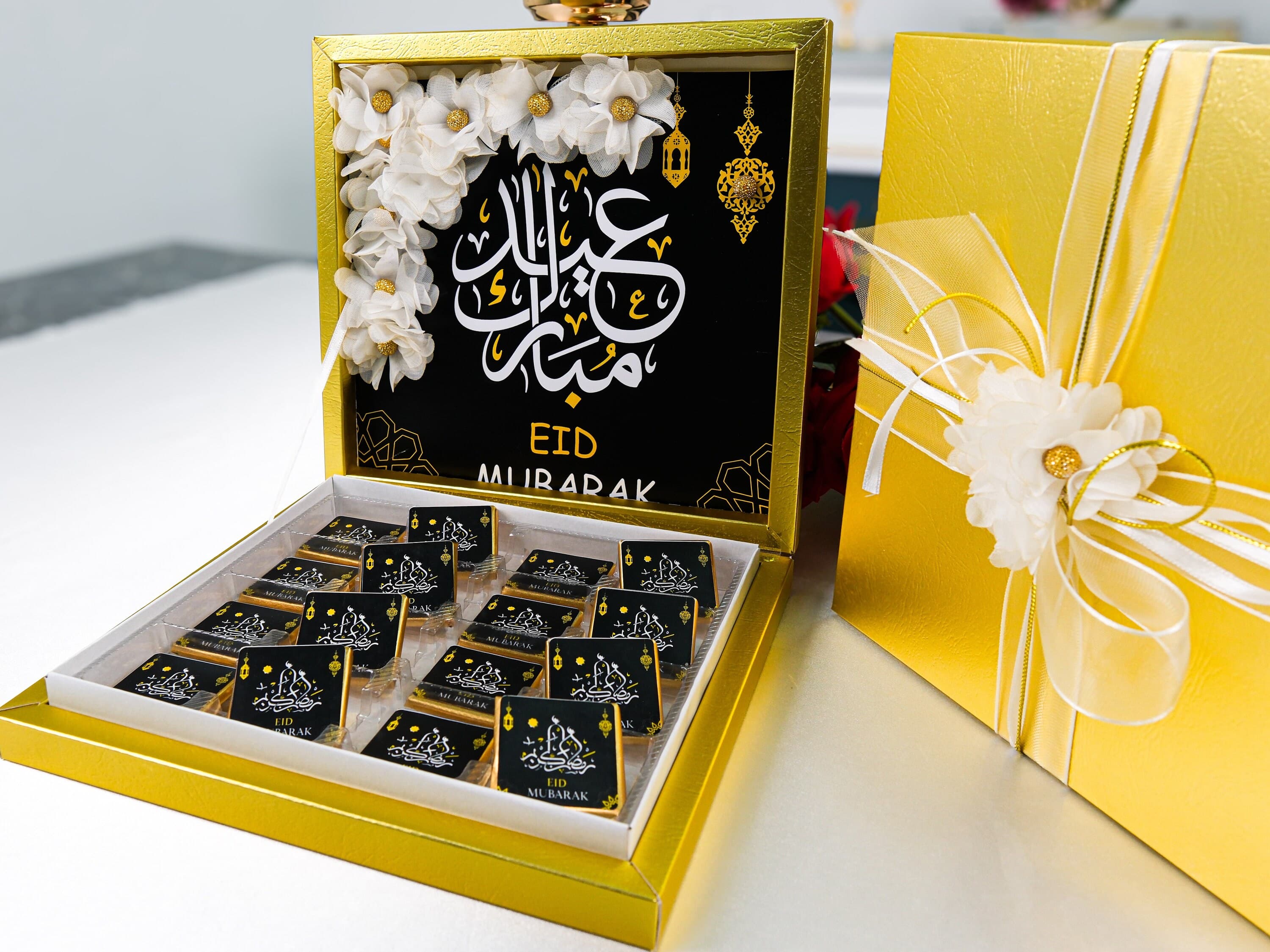16 PCS with Box Ramadan Kareem Eid Mubarak Eid al-Adha Chocolate Favors, Chocolate Favors for Guest, Wedding Baby Shower Party Favors Gifts
