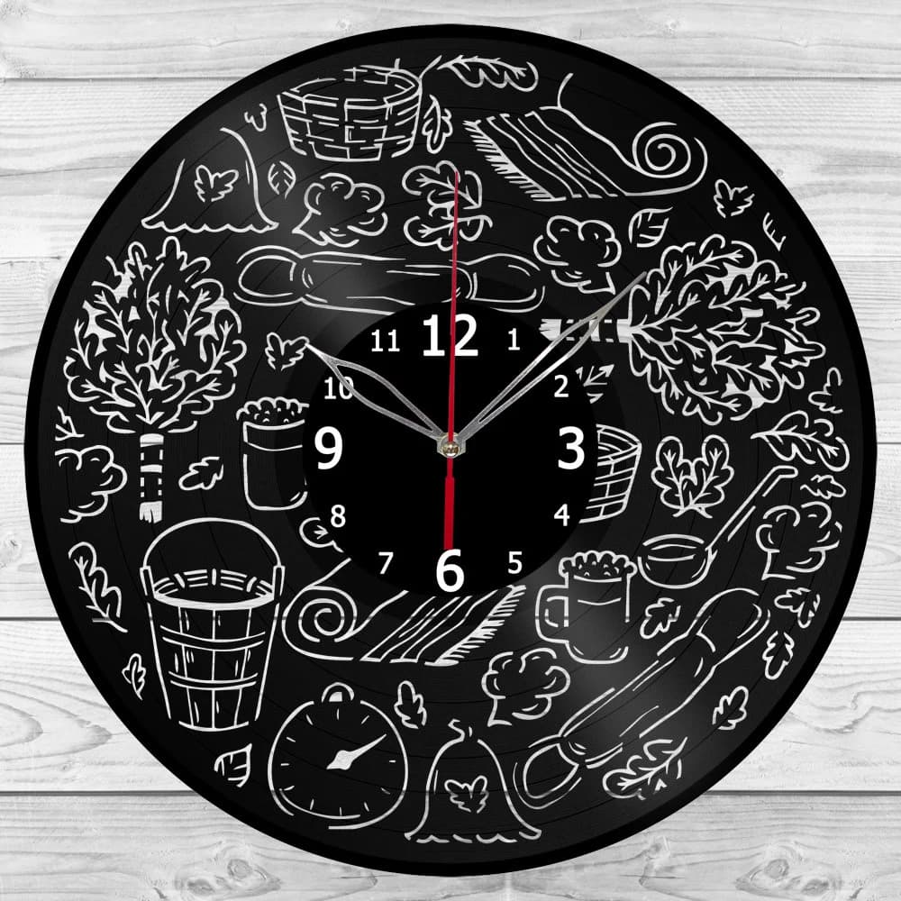 Sauna Clock with LED Light Vinyl Clock Art Home Decor Wall Clock Custom Order Vinyl Record Wall Clock Personalized Design - image 3