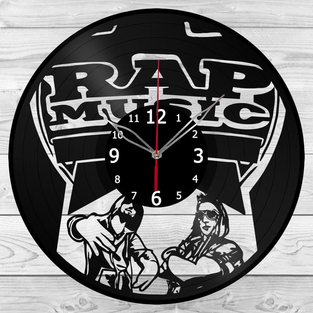 Rap Music Clock with LED Light Vinyl Clock Art Decor Wall Clock Custom Order Vinyl Record Wall Clock Personalized Design Gift for him & his - image 5