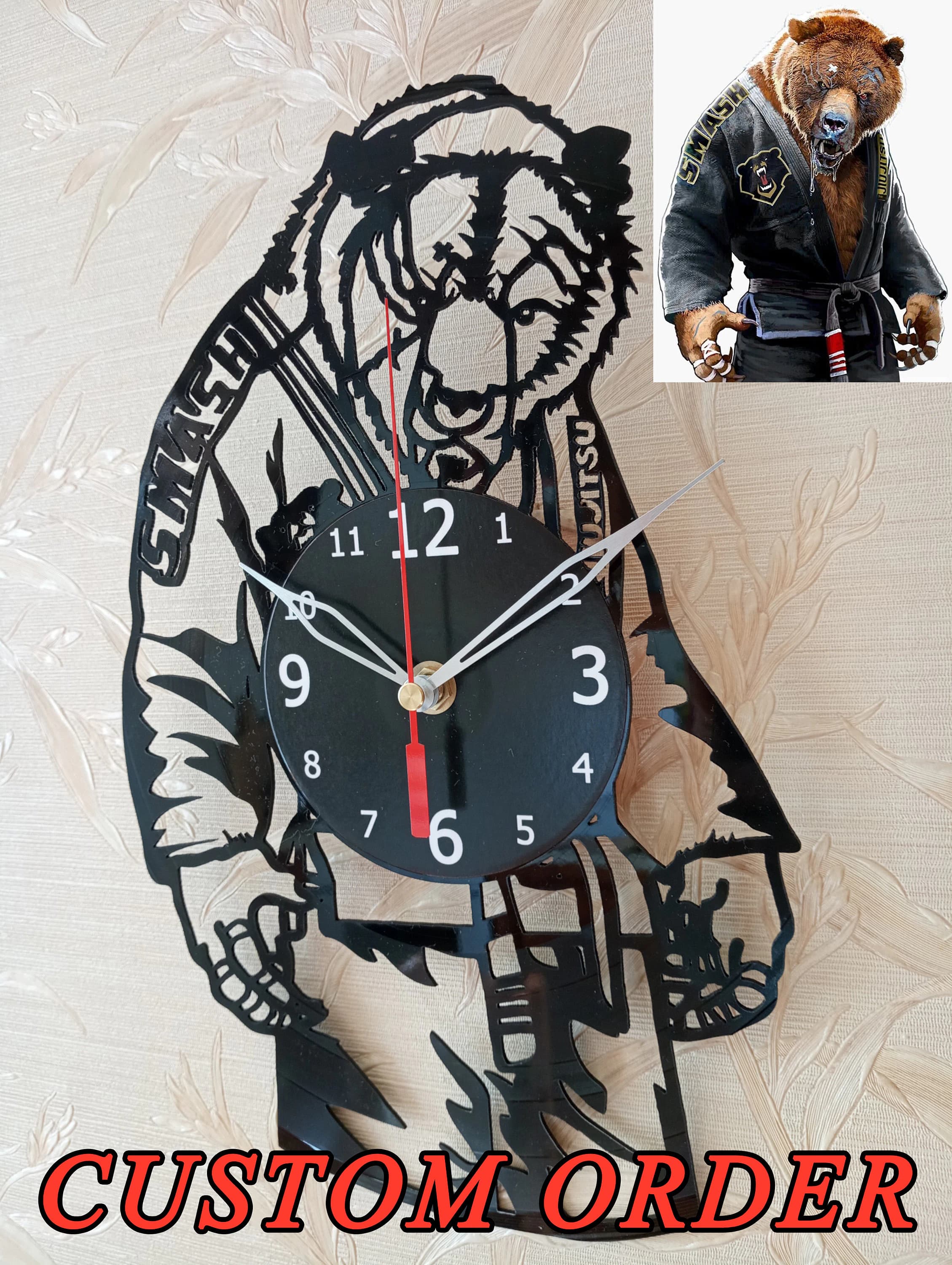 Physics Clock with LED Light Vinyl Clock Home Decor Wall Clock Custom Order Vinyl Record Wall Clock Personalized Design Gift for him & his - image 4