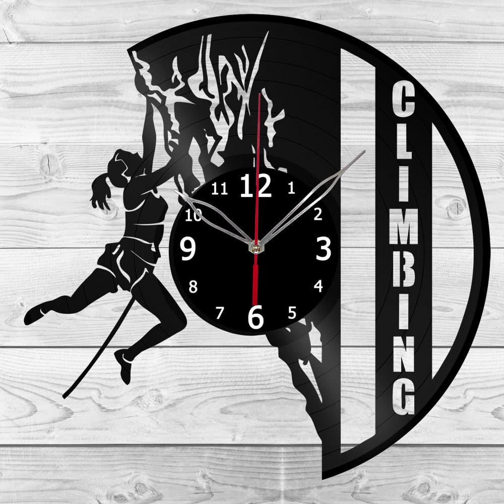 Climbing Clock with LED Light Vinyl Clock Decor Wall Clock Custom Order Vinyl Record Wall Clock Personalized Design Gift for him and his - image 2