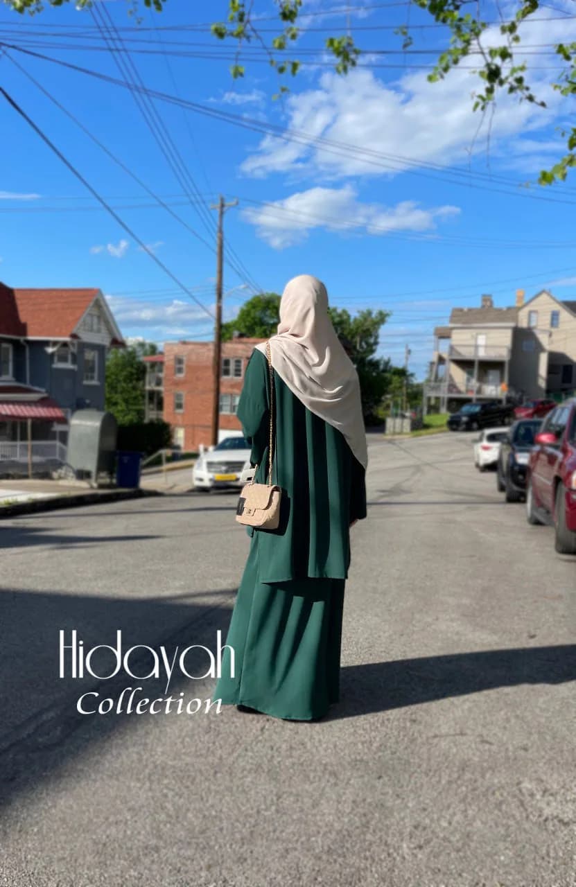Modest Elegant Suit Abaya Muslim Clothes Hidjab Women Tunic Long Dress - image 4