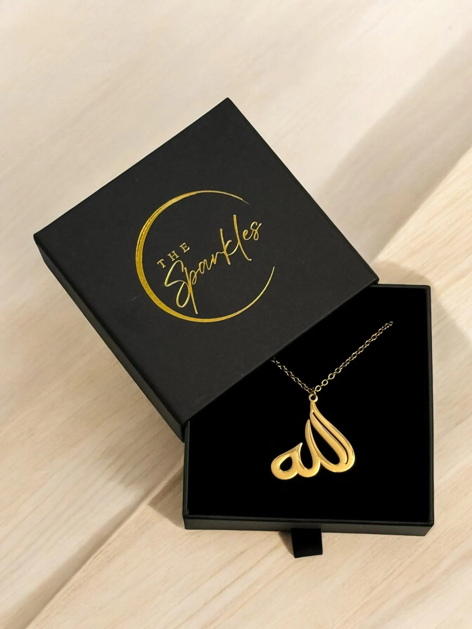 18K Gold Plated Allah Necklace: Islamic Religious Pendant