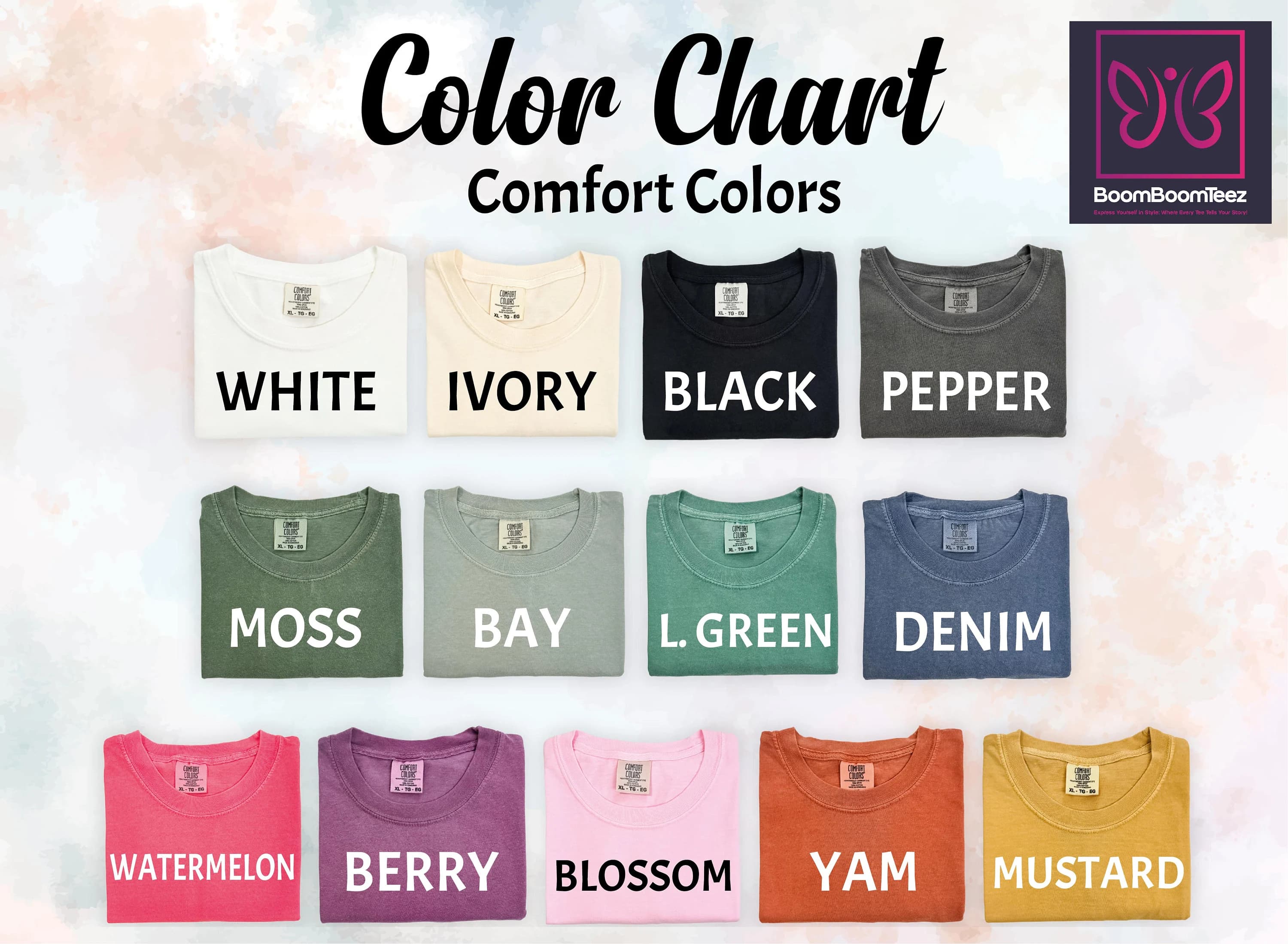 a group of different colors of t - shirts
