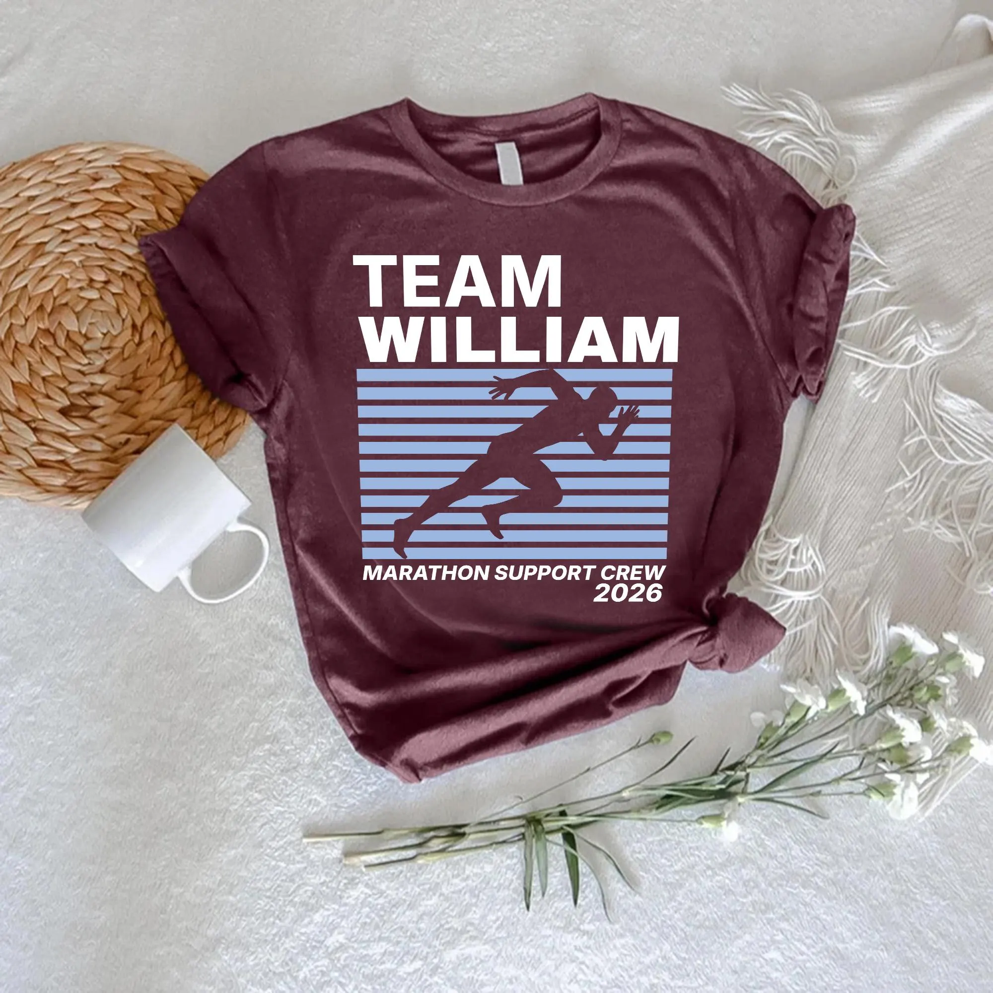 Custom Marathon Support Crew Shirt Gift Running Team Race Tee 2026