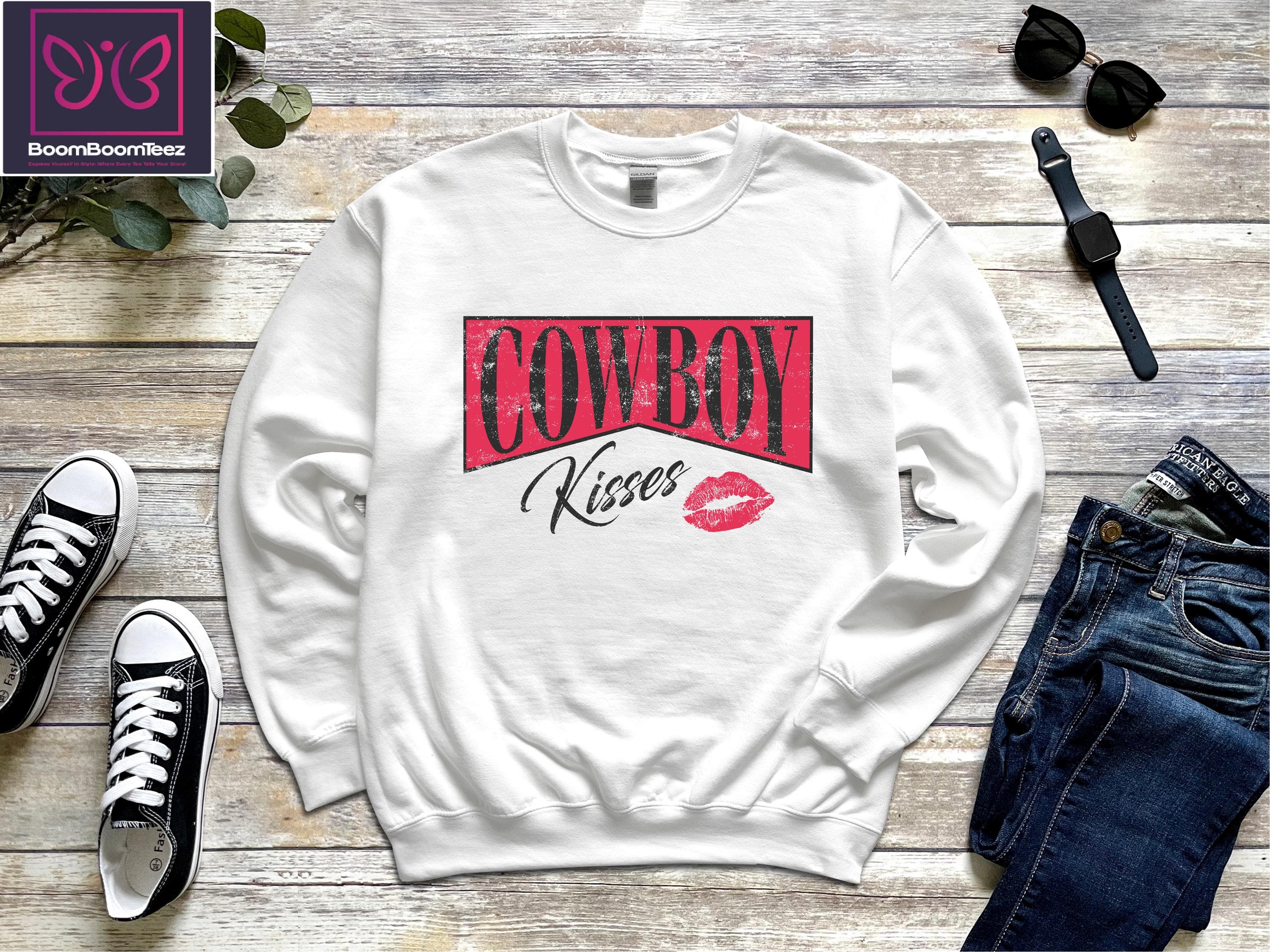 Cowboy Kisses Sweatshirt Gift – Western Valentine Crewneck